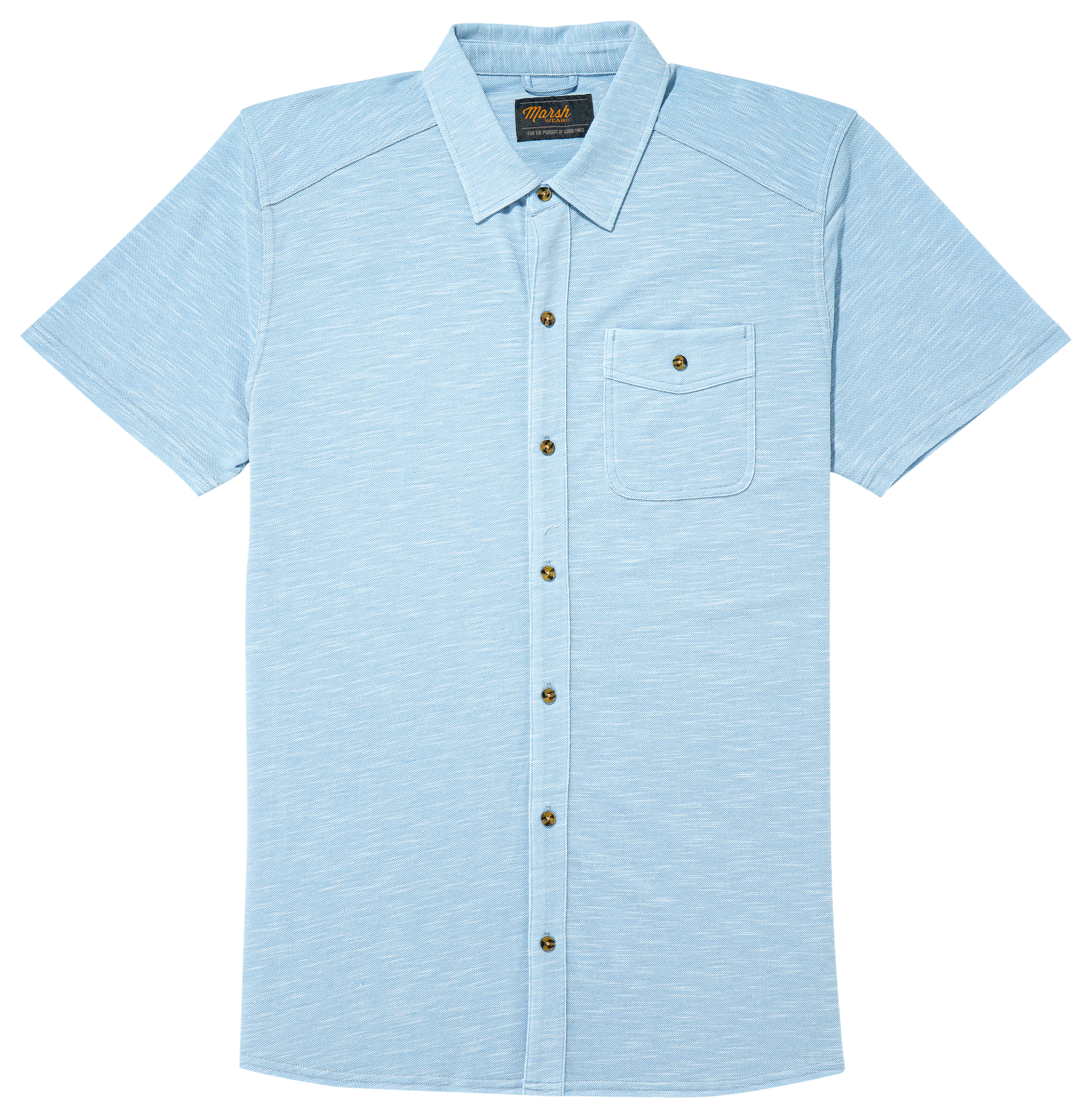 Image of Marsh Wear Coffin Point Short-Sleeve Shirt - Angel Falls Heather