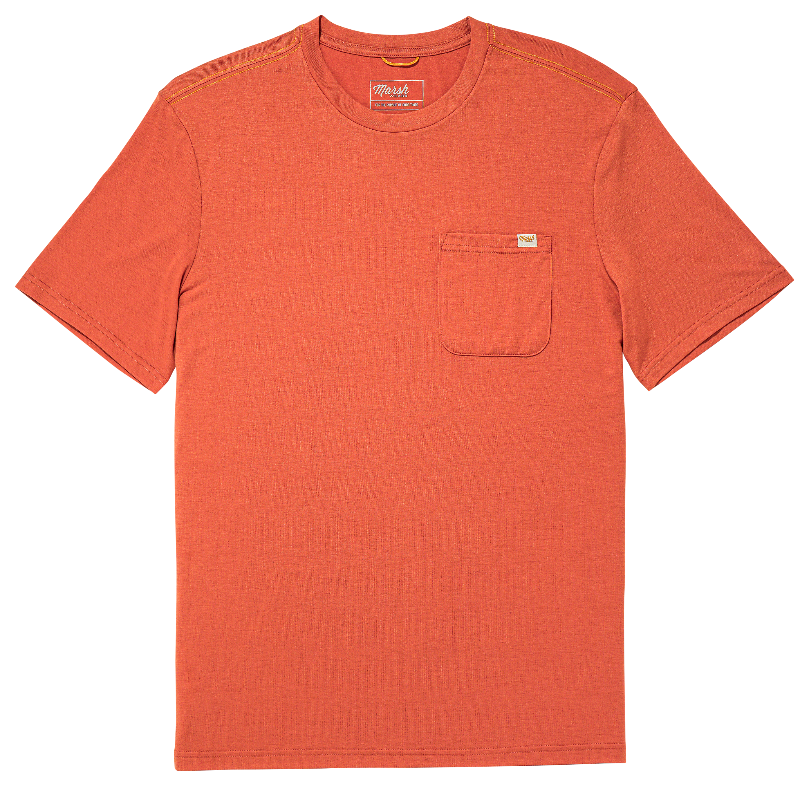 Image of Marsh Wear Buxton Short-Sleeve Pocket Shirt - Lobster Heather