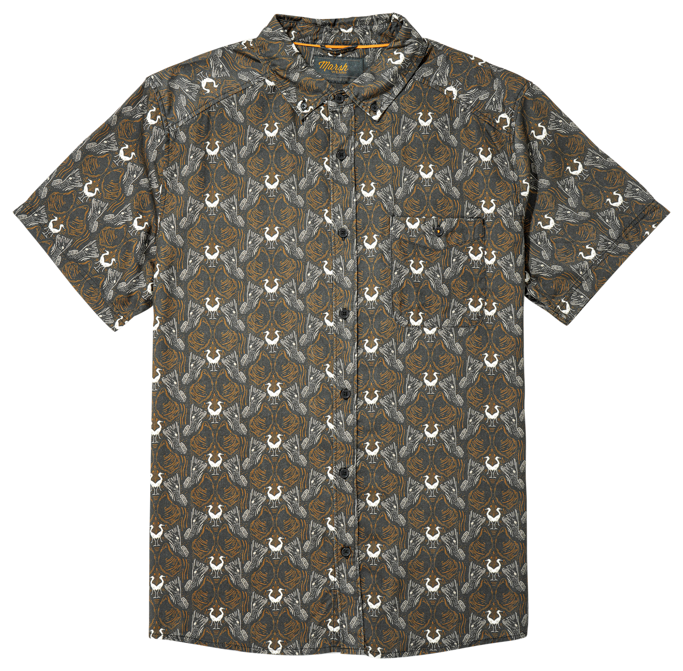 Image of Marsh Wear Hagood Pocket Short-Sleeve Shirt for Men - Tobacco