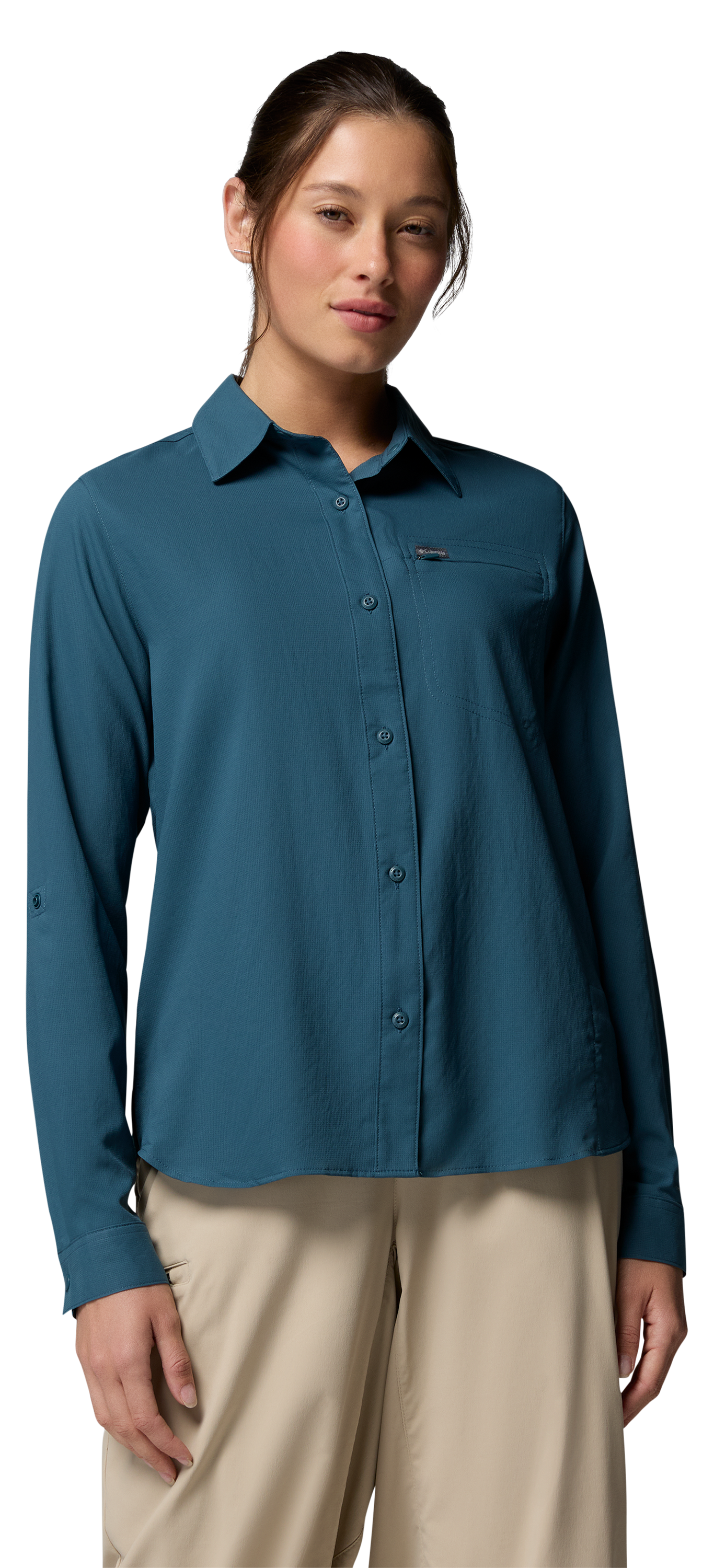 Image of Columbia Silver Ridge Utility II Long-Sleeve Shirt - Everblue