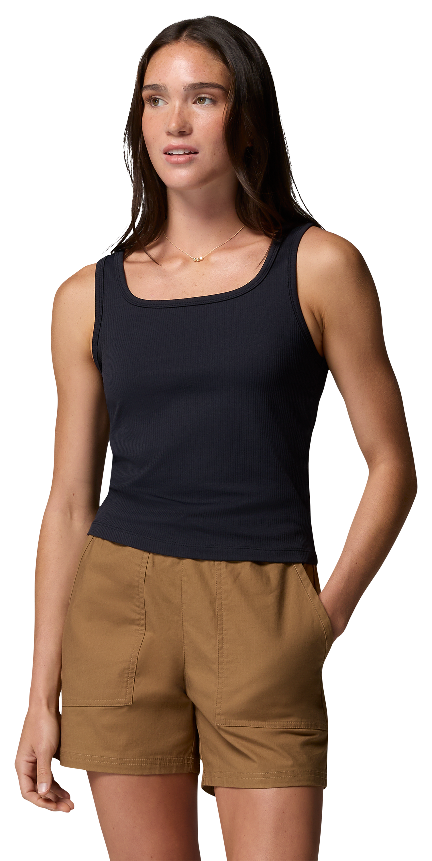 Image of Columbia Pinetown Canyon Ribbed Tank - Black - S