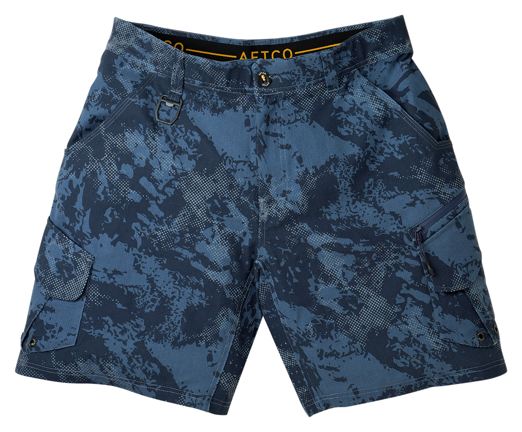 Image of AFTCO Pinnacle Shorts - Naval Storm Camo