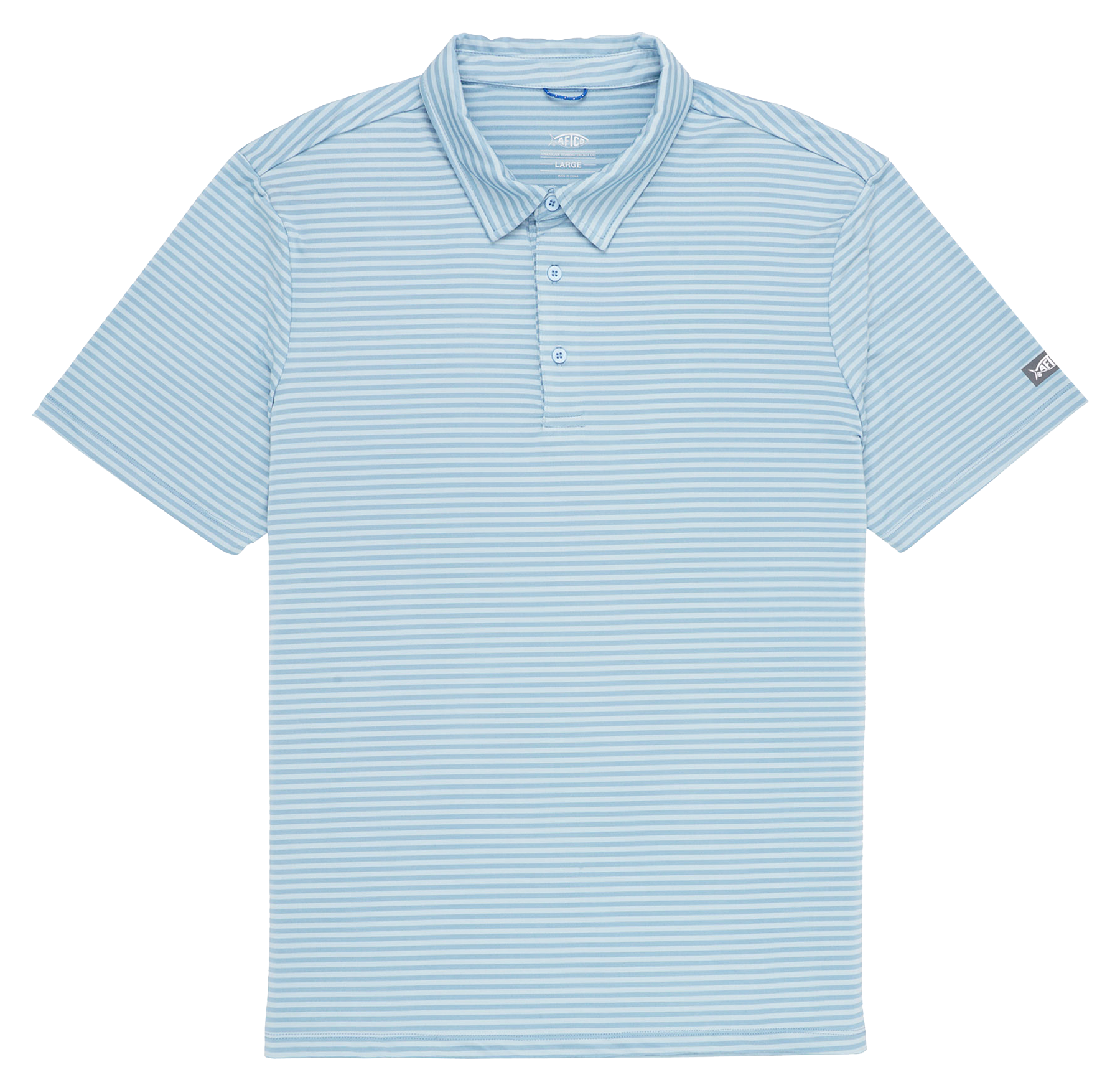 Image of AFTCO Link Performance Short-Sleeve Polo - Airy Blue