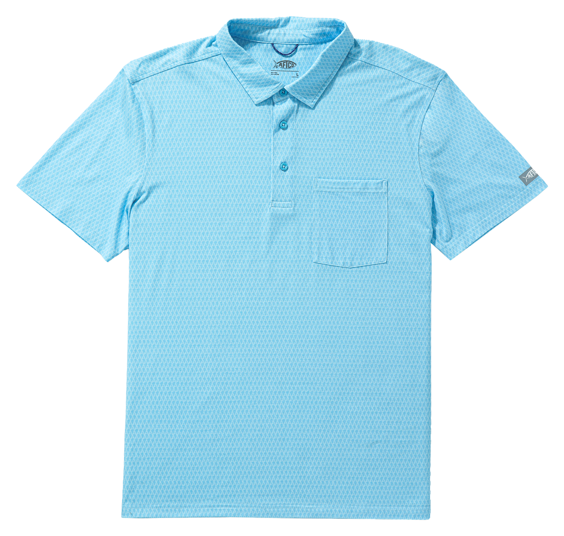 Image of AFTCO Qualifier Short-Sleeve Polo Shirt - Fathom