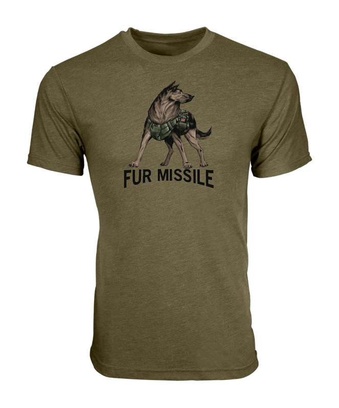 Black Rifle Coffee Company Black Rifle Coffee Company Fur Missile Short-Sleeve T-Shirt - Military Green - $29.99 at Bass Pro Shops