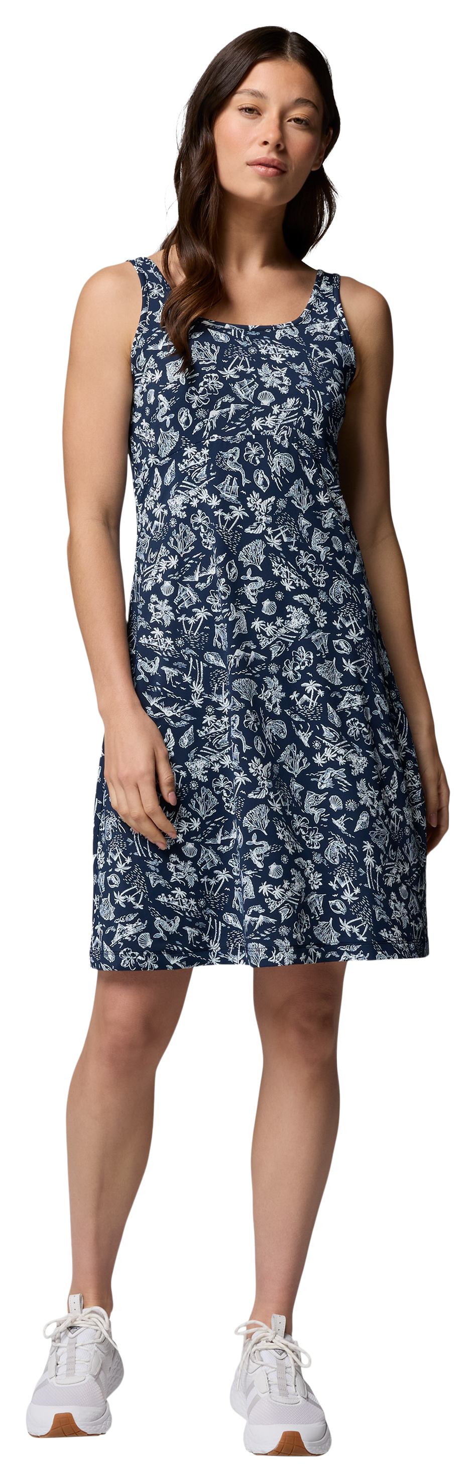 Image of Columbia PFG Freezer III Sleeveless Dress - Collegiate Navy KonaKai Tonal
