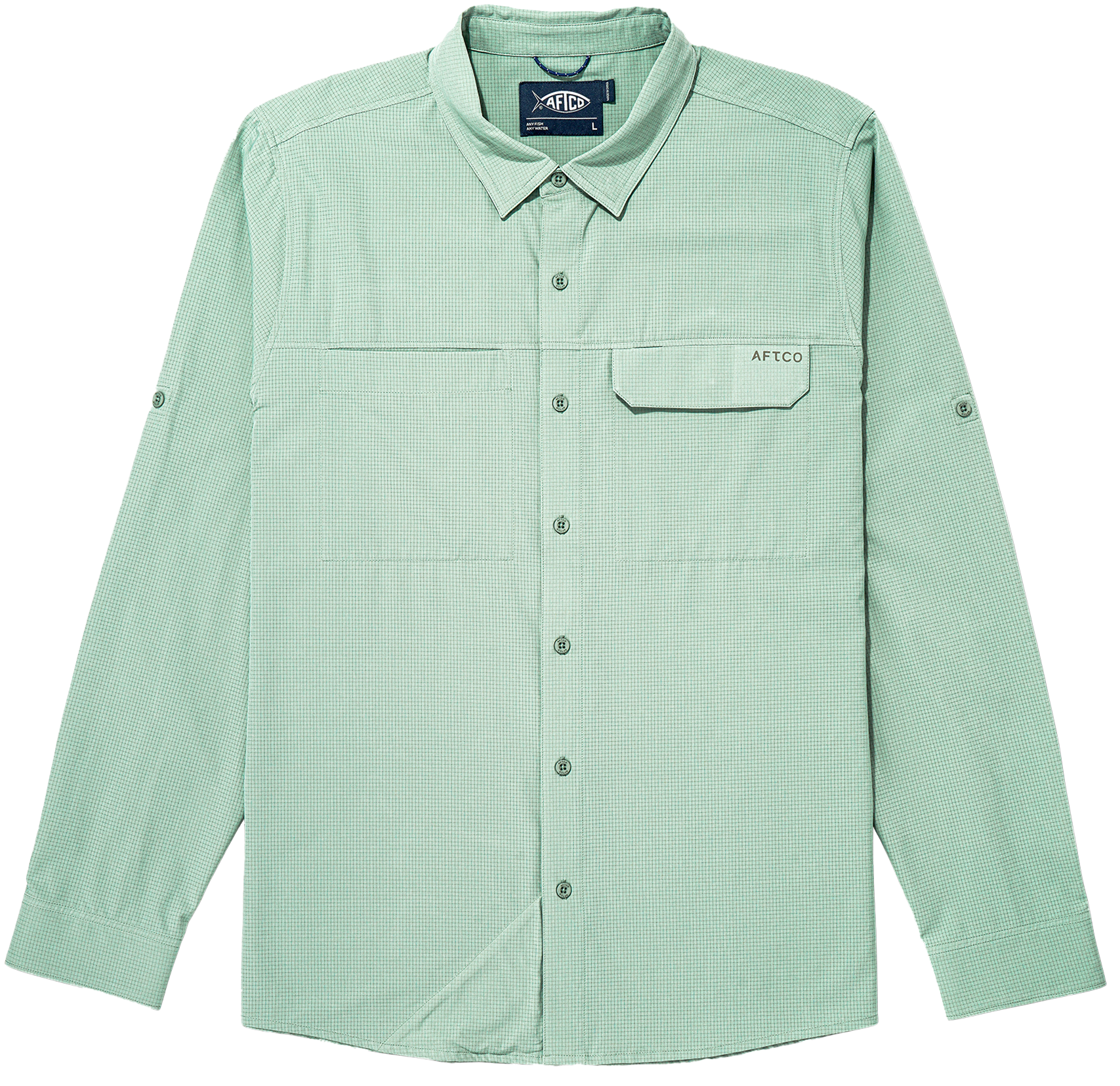 Image of AFTCO Air-O Mesh Tech Long-Sleeve Shirt - Bay Leaf