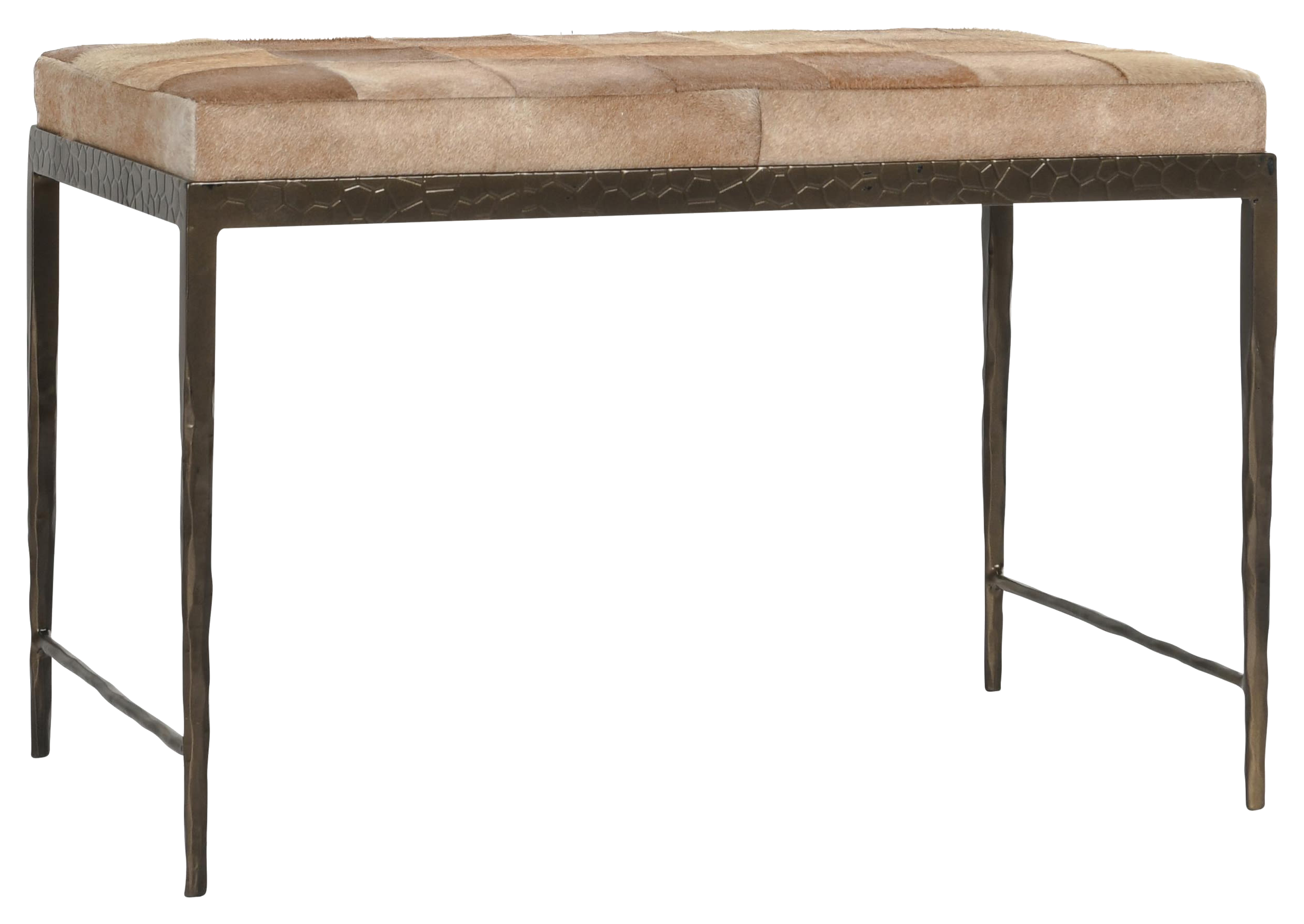 Image of Classic Home Achen Hide Bench - Blonde
