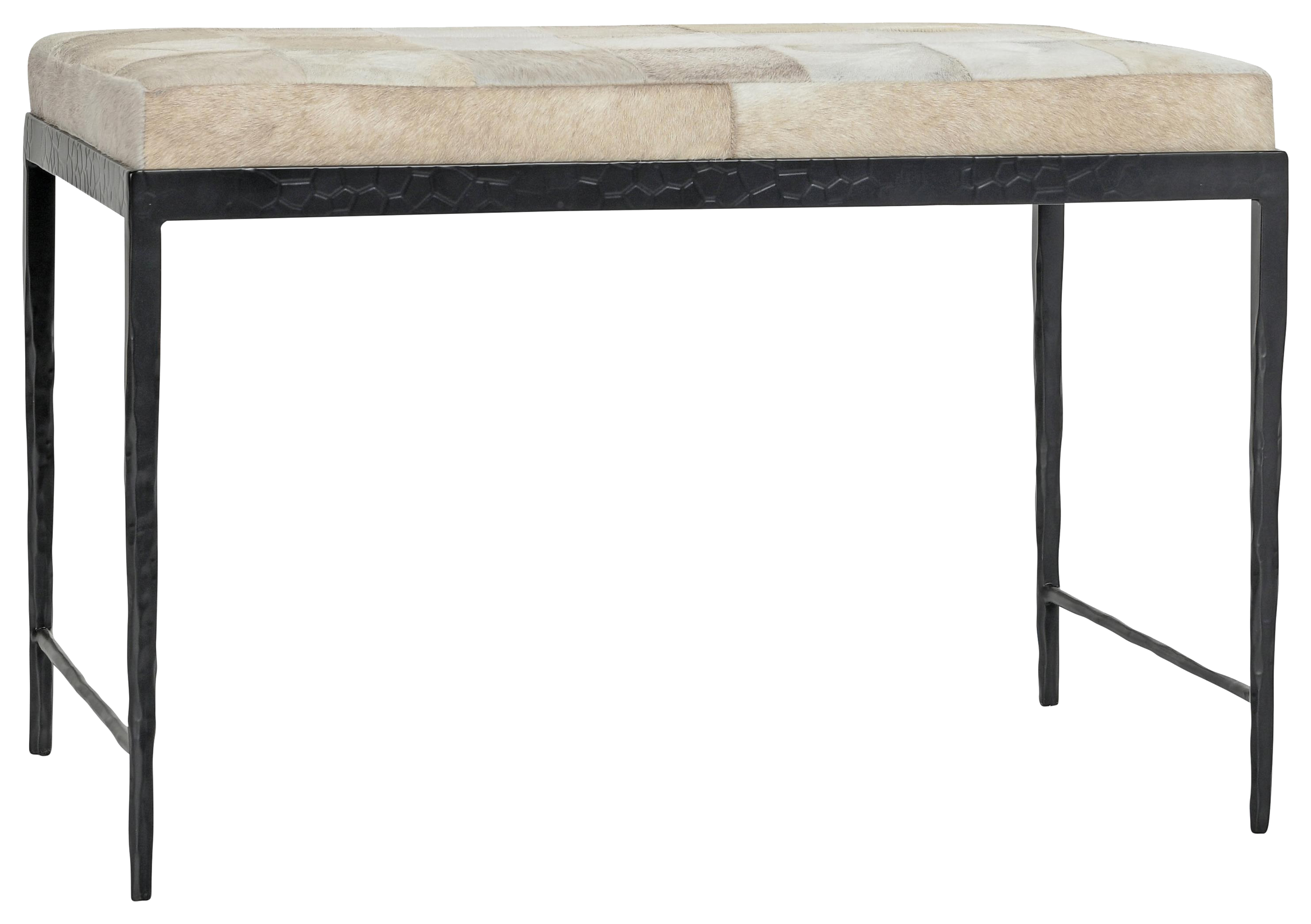 Image of Classic Home Achen Hide Bench - Beach Ivory