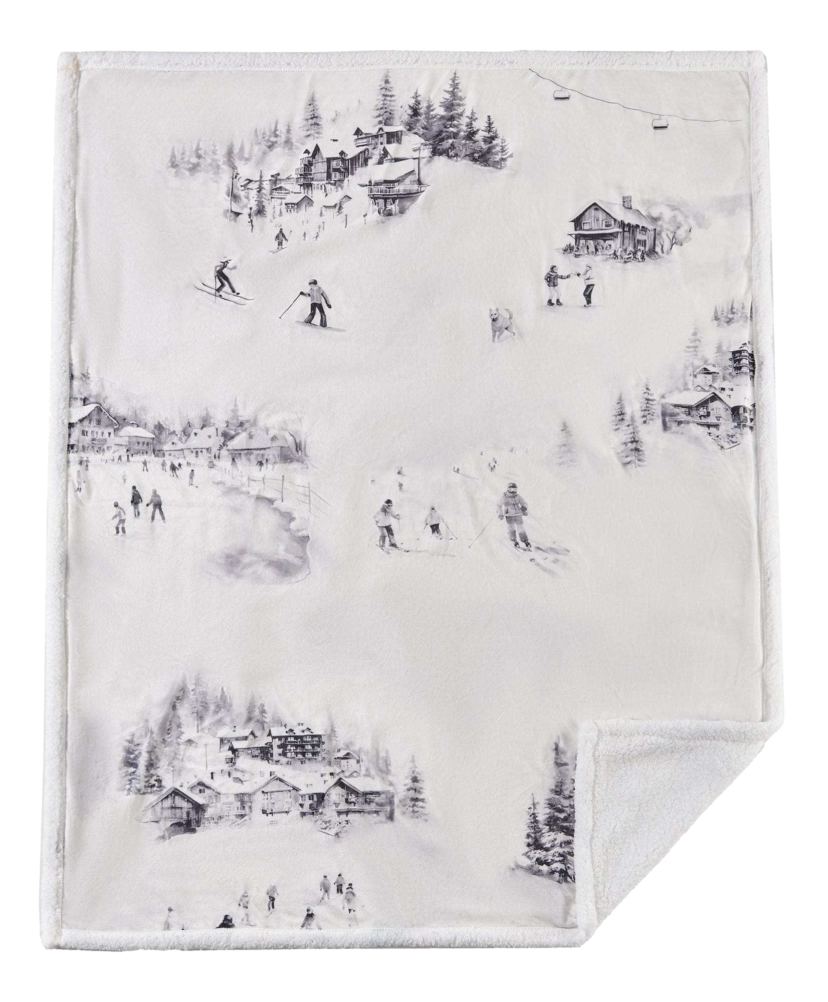 Image of HiEnd Accents Ski Life Campfire Sherpa Throw