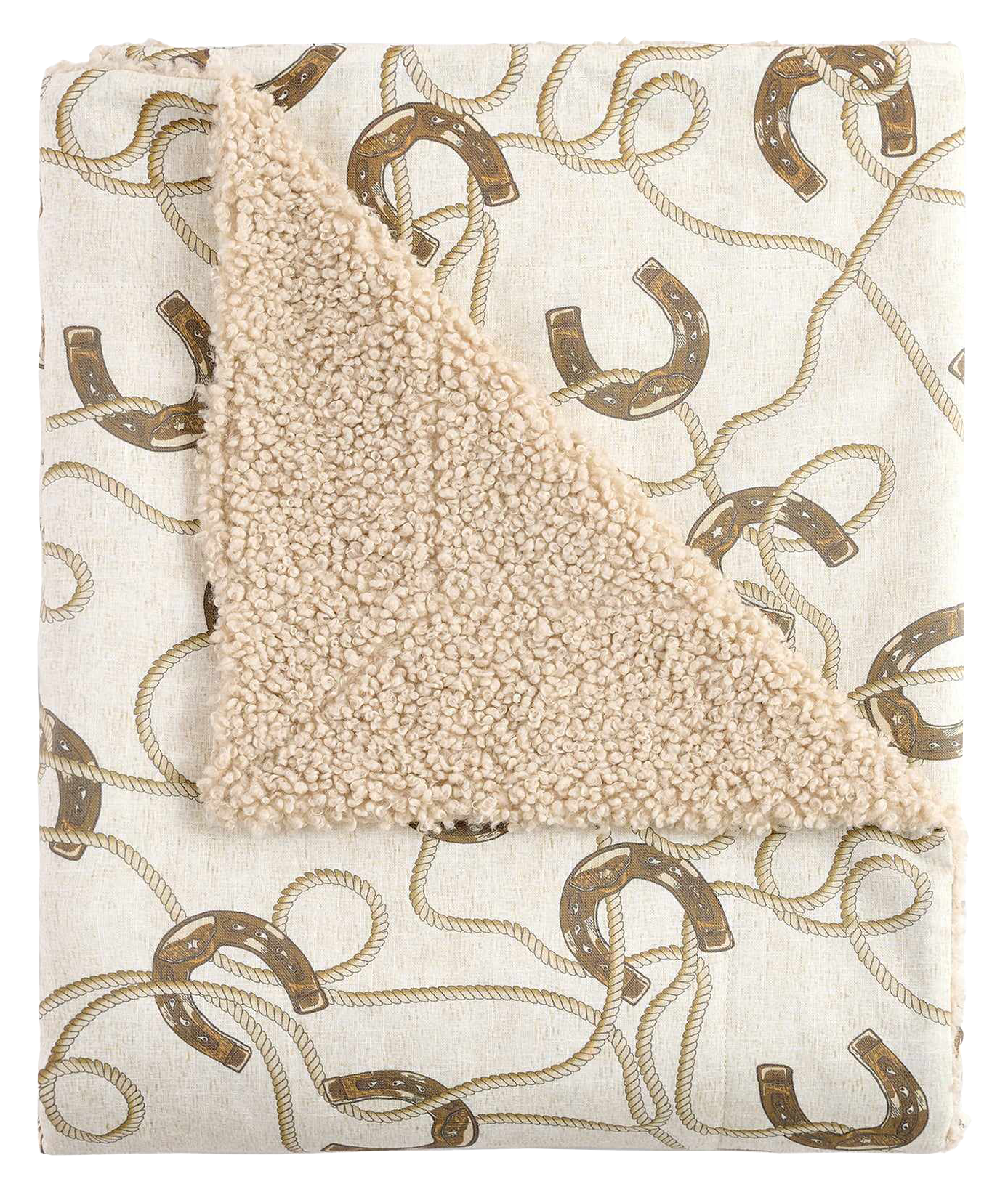 Image of HiEnd Accents Pierre Equestrian Teddy-Back Throw
