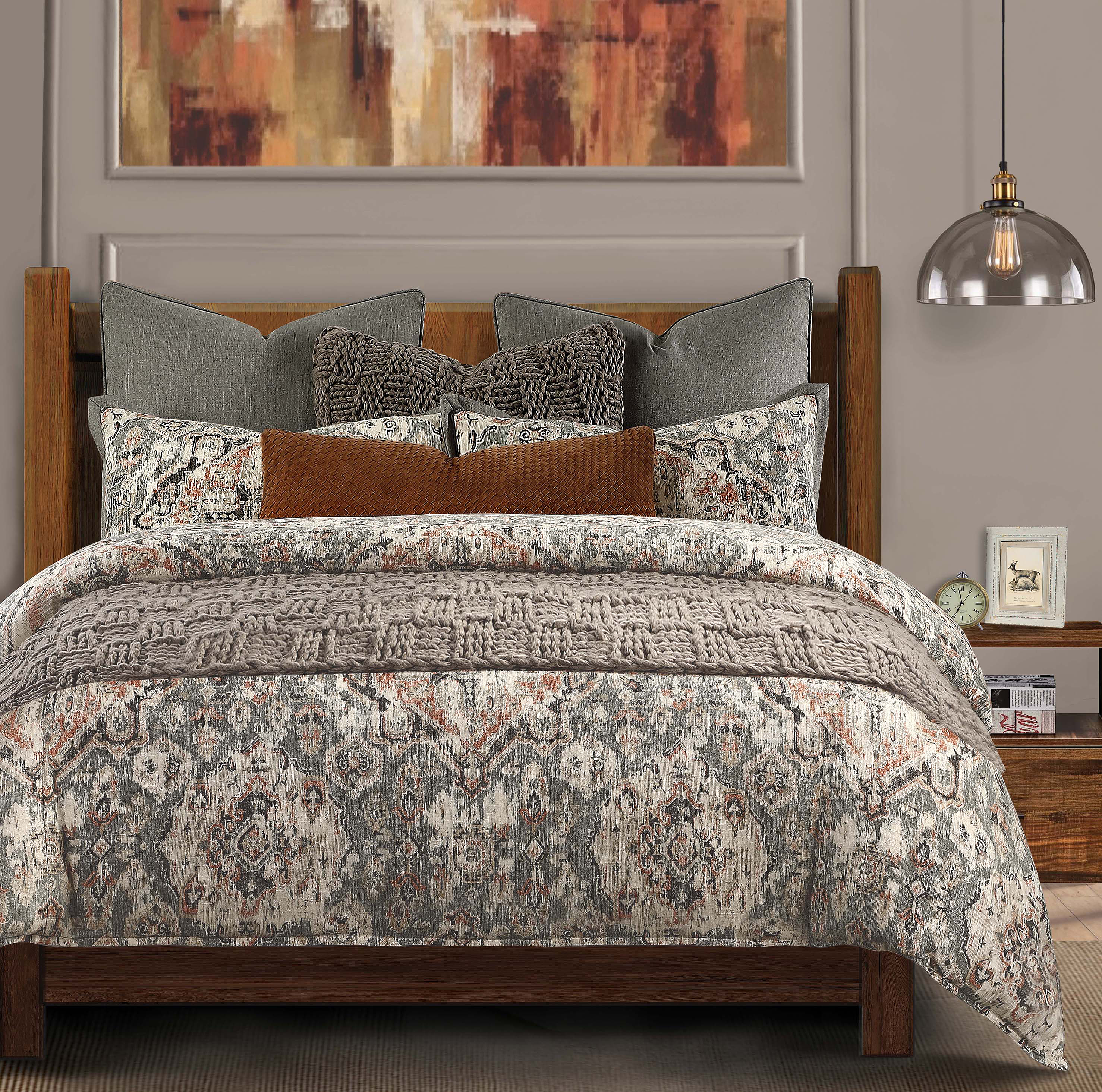 Image of HiEnd Accents Carmen Kilim Duvet Bedding Set - King