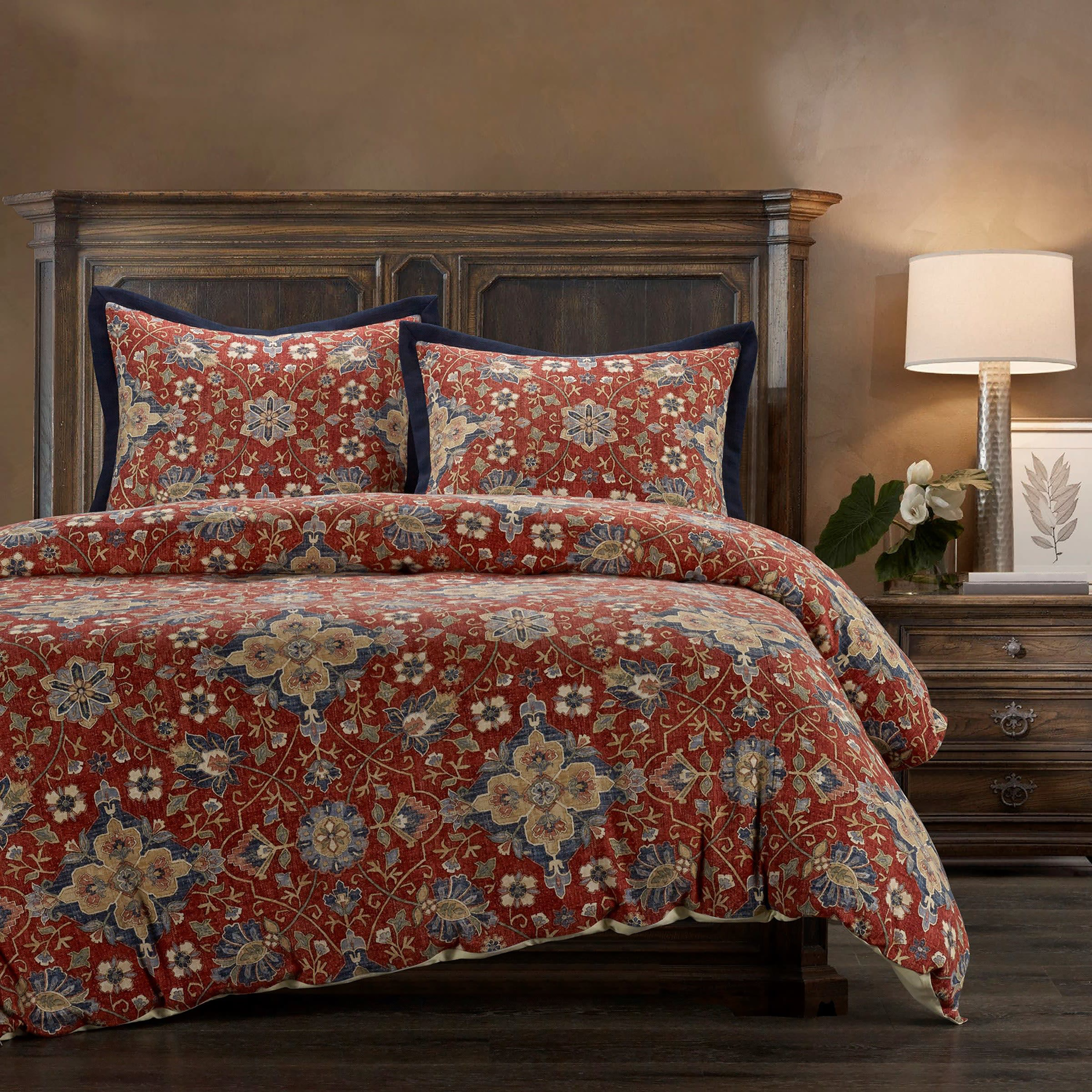 Image of HiEnd Accents Melinda Washed Linen Comforter Set - Queen