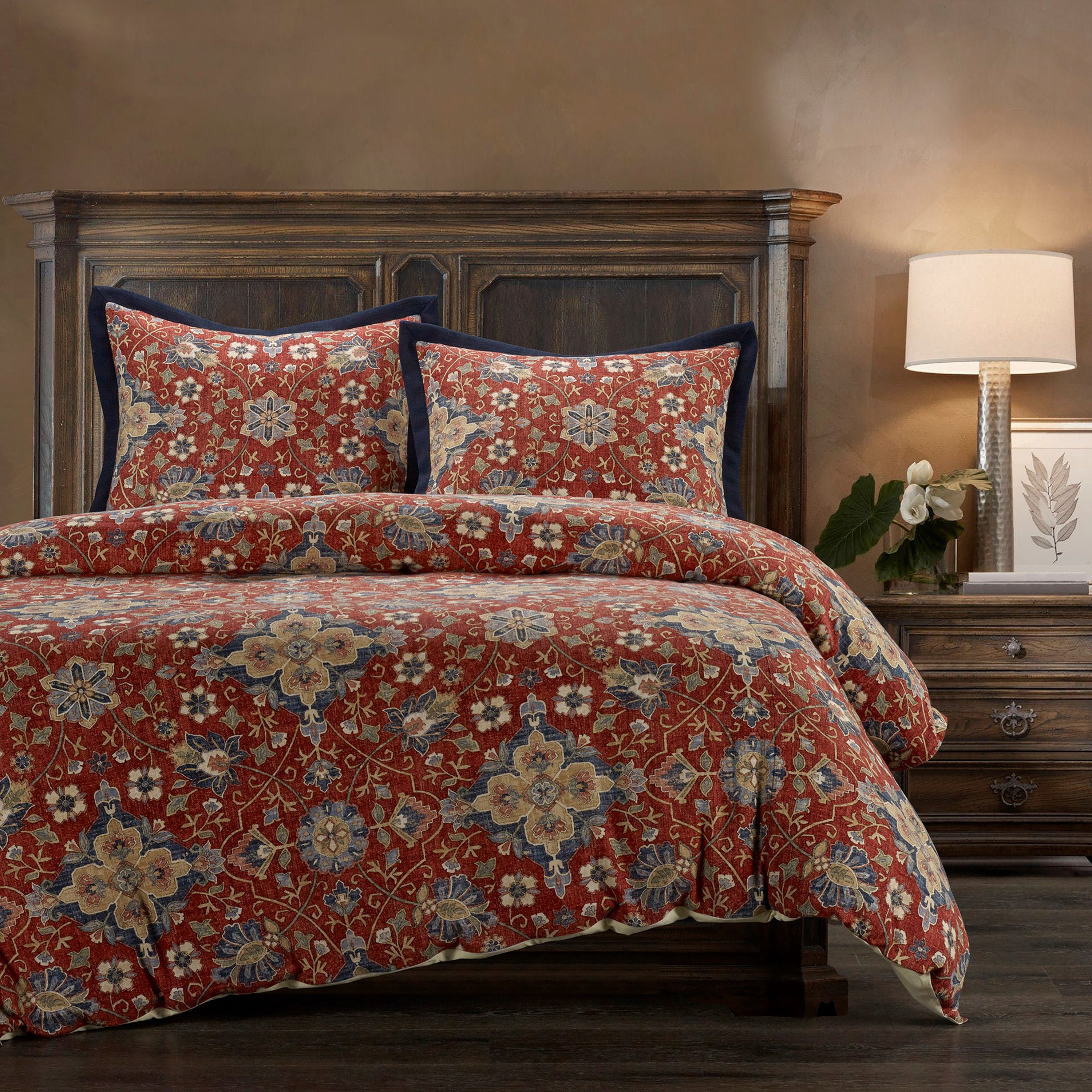 Image of HiEnd Accents Melinda Washed Linen Duvet Cover Set