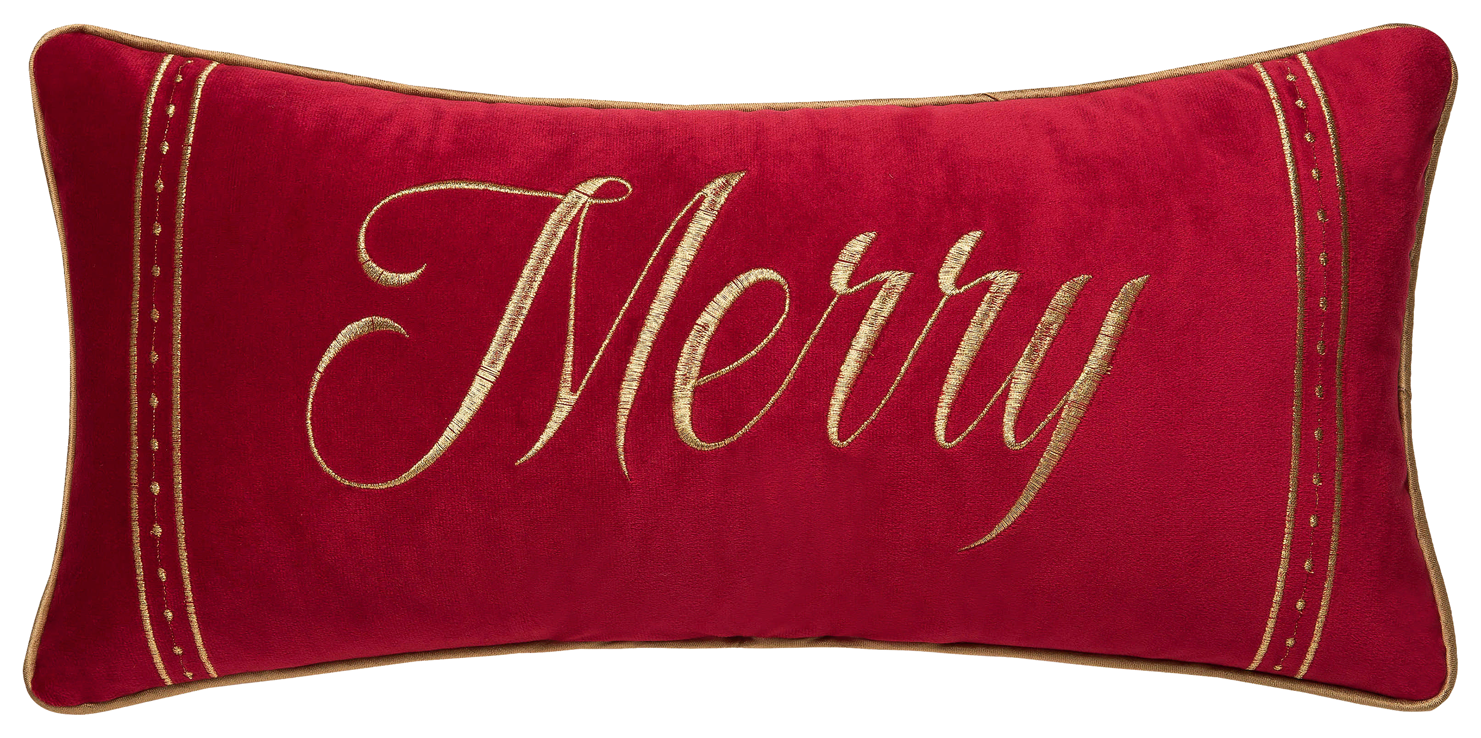 Image of C&F Home Gold Script Merry Christmas Throw Pillow