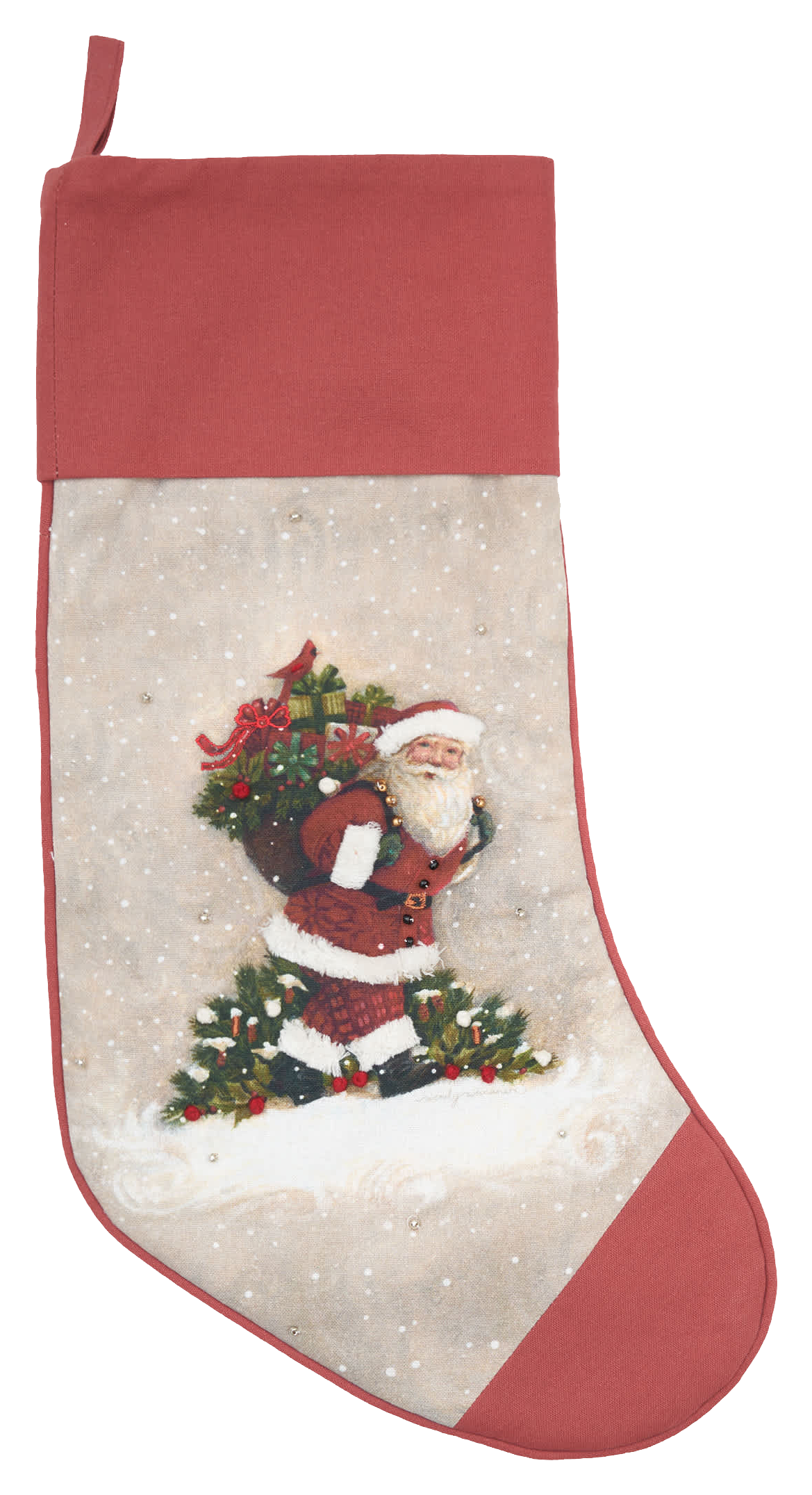 Image of C&F Home Woodlands Santa Christmas Stocking