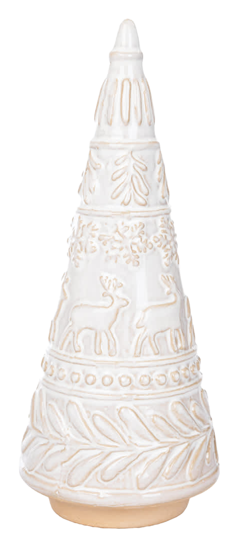 Image of C&F Home Embossed Christmas Tree Figurine - Deer