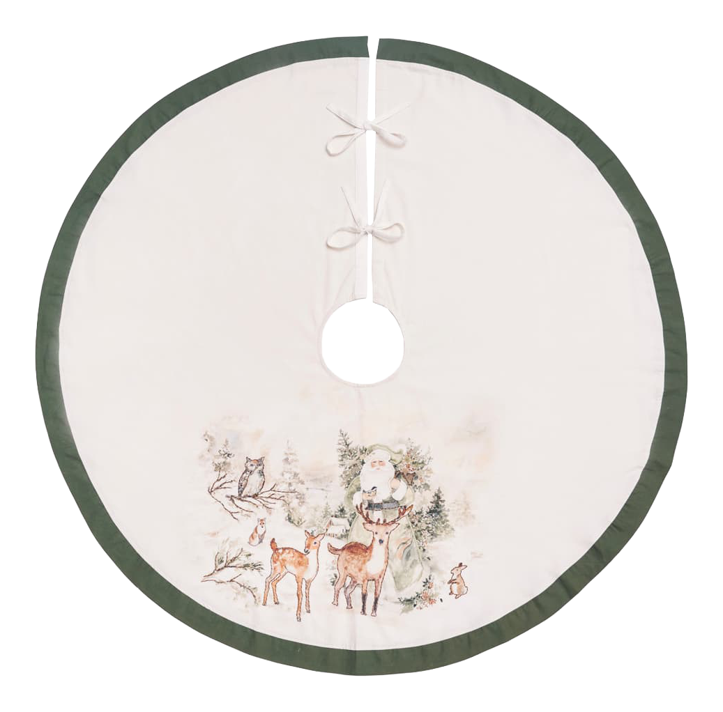 Image of C&F Home Santa and Woodland Animals Christmas Tree Skirt