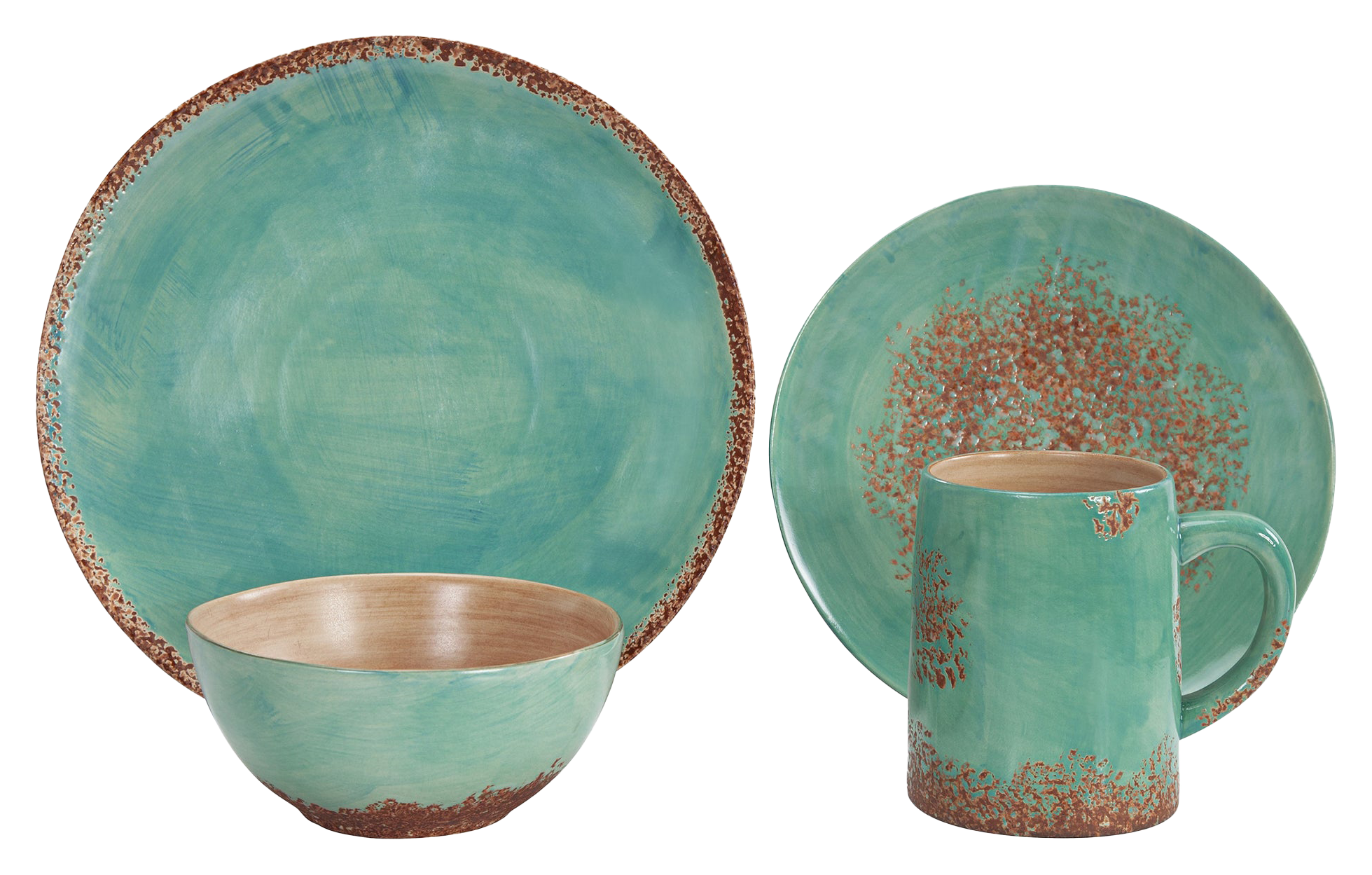 HiEnd Accents Patina 16-Piece Dinnerware Set Mack's Prairie Wings