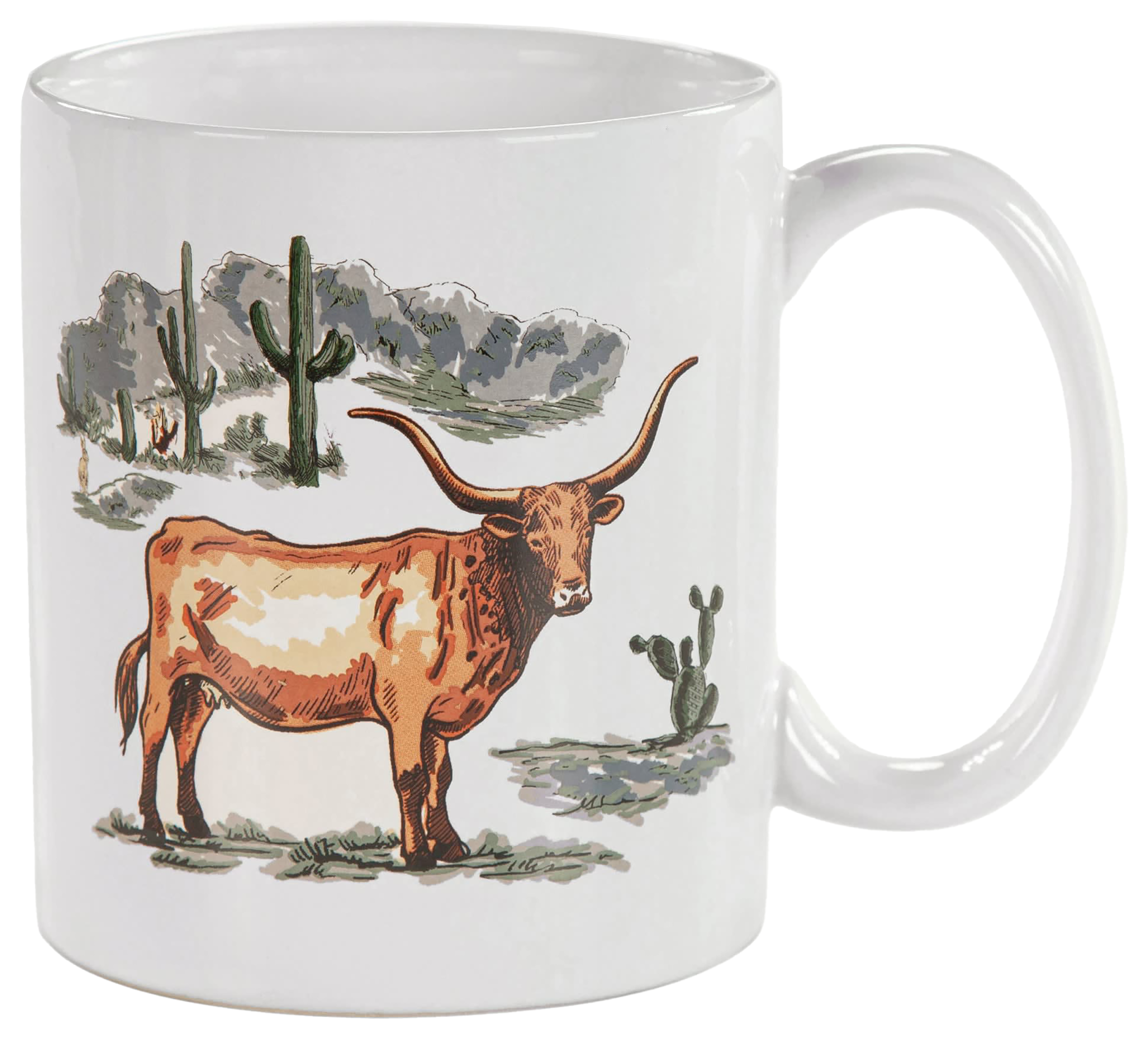 Image of HiEnd Accents Ranch Life Longhorn Mug 4-Piece Set - Duffle Bag