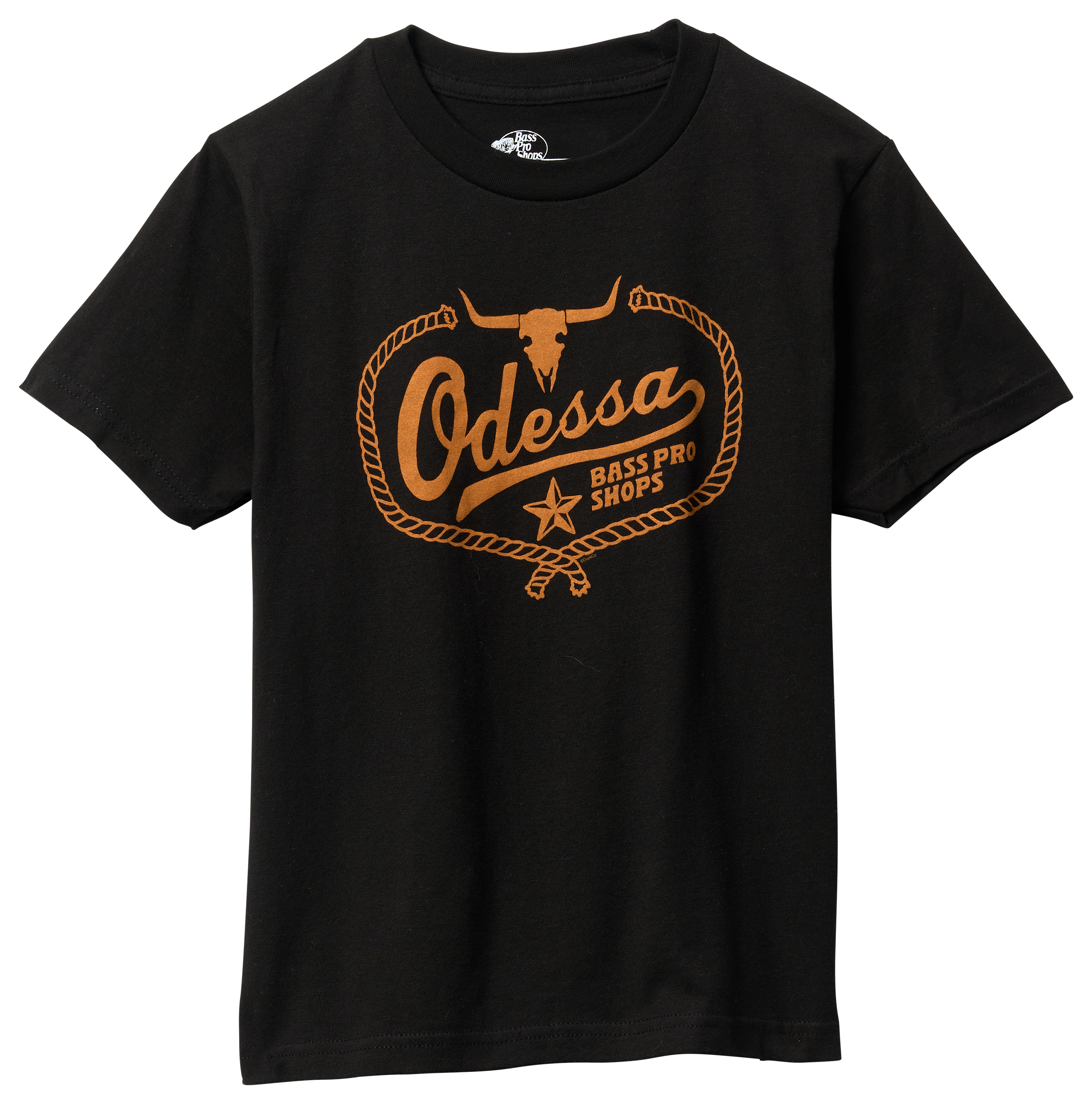 Image of Bass Pro Shops Odessa Skull Short-Sleeve T-Shirt for Kids - Black - XS