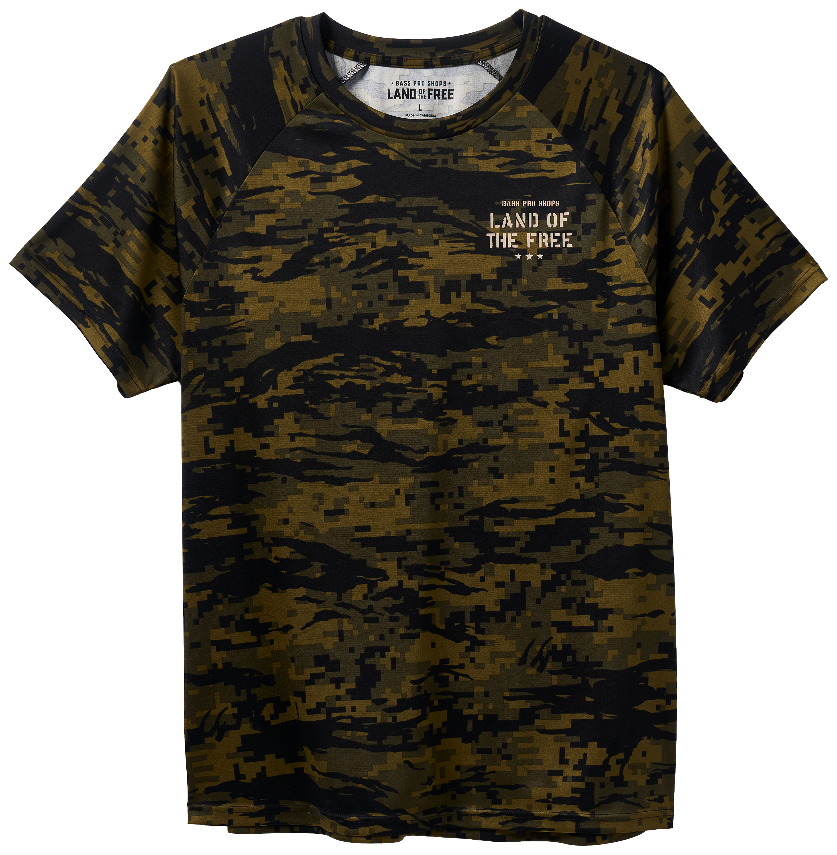 Image of Land of the Free Performance Short-Sleeve T-Shirt - Green Camo