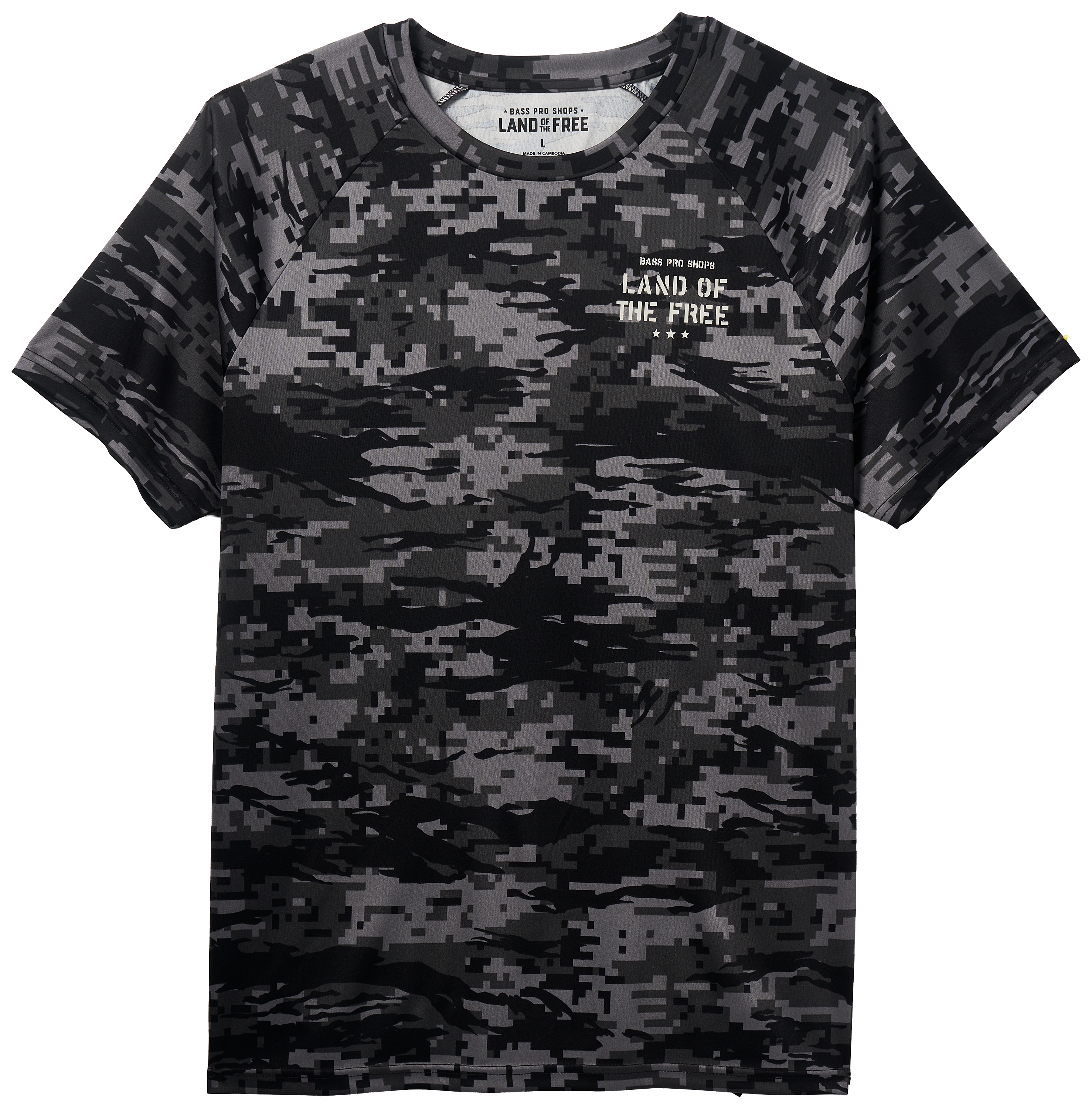 Image of Land of the Free Performance Short-Sleeve T-Shirt - Black Camo