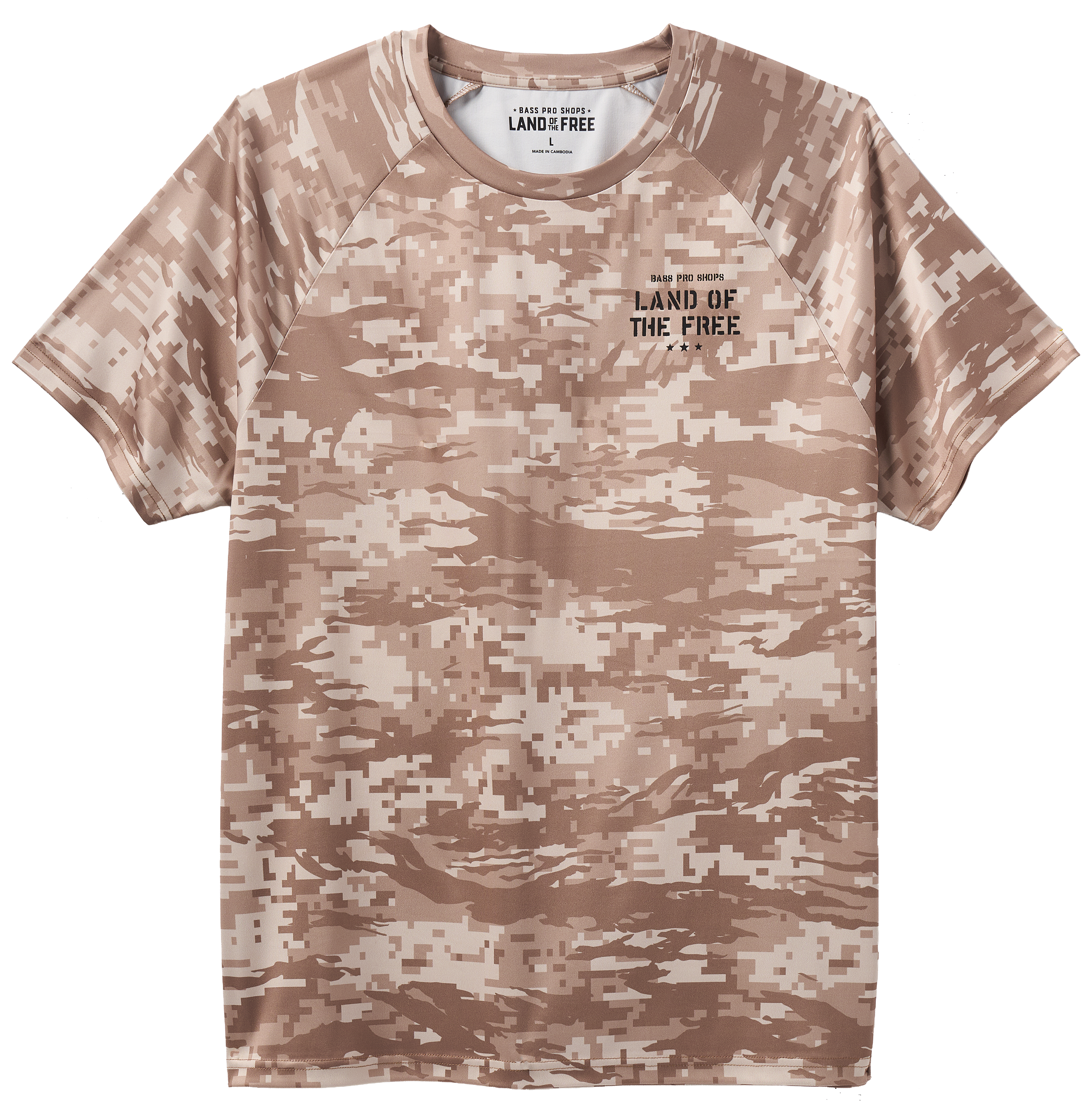 Image of Land of the Free Performance Short-Sleeve T-Shirt - Khaki Camo
