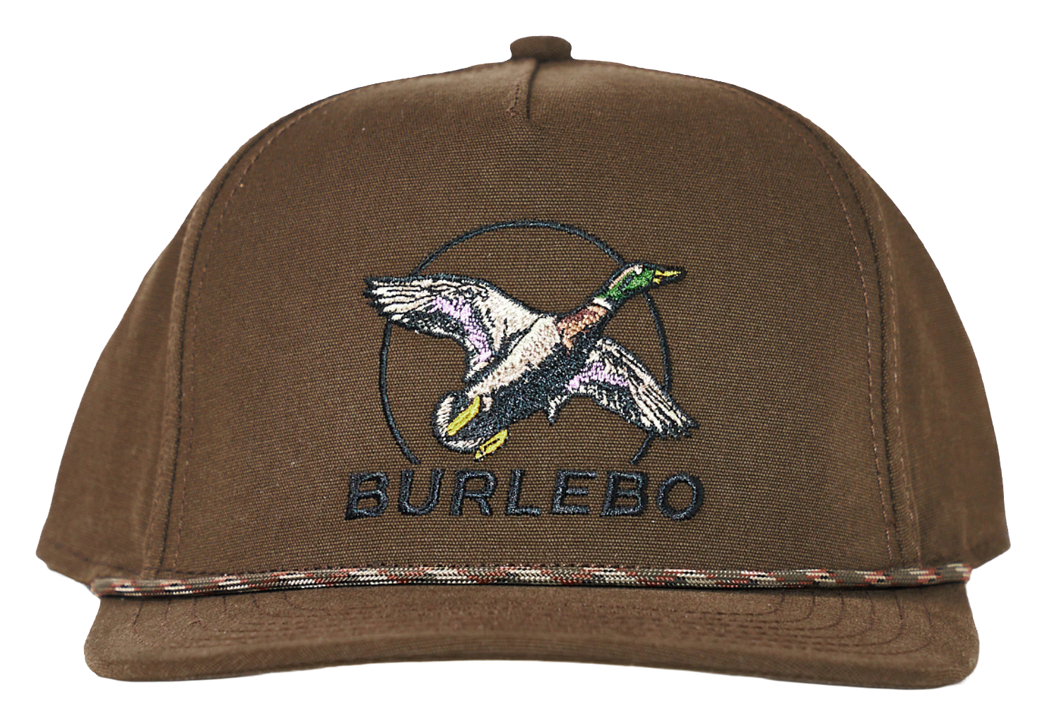 Image of BURLEBO Fly By Mallard 5-Panel Cap - Brown