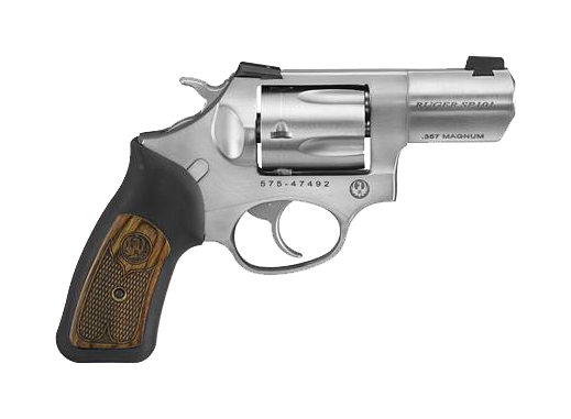 Ruger SP101 Wiley Clapp DoubleAction Revolver  Steel Frame Black Rubber with Wood Insert
