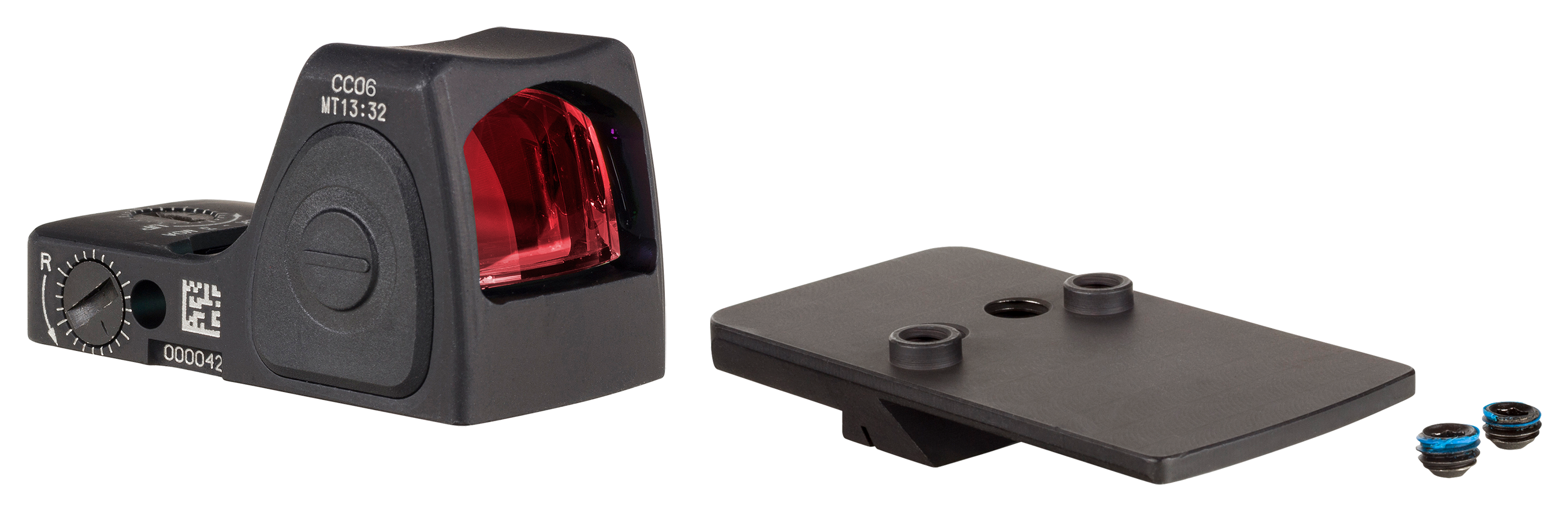 Image of Trijicon RMRcc Red Dot Sight and Pistol Mount Combo - S&W M&P Shield EZ - 3.25 MOA Dot - Rear Sight Dovetail