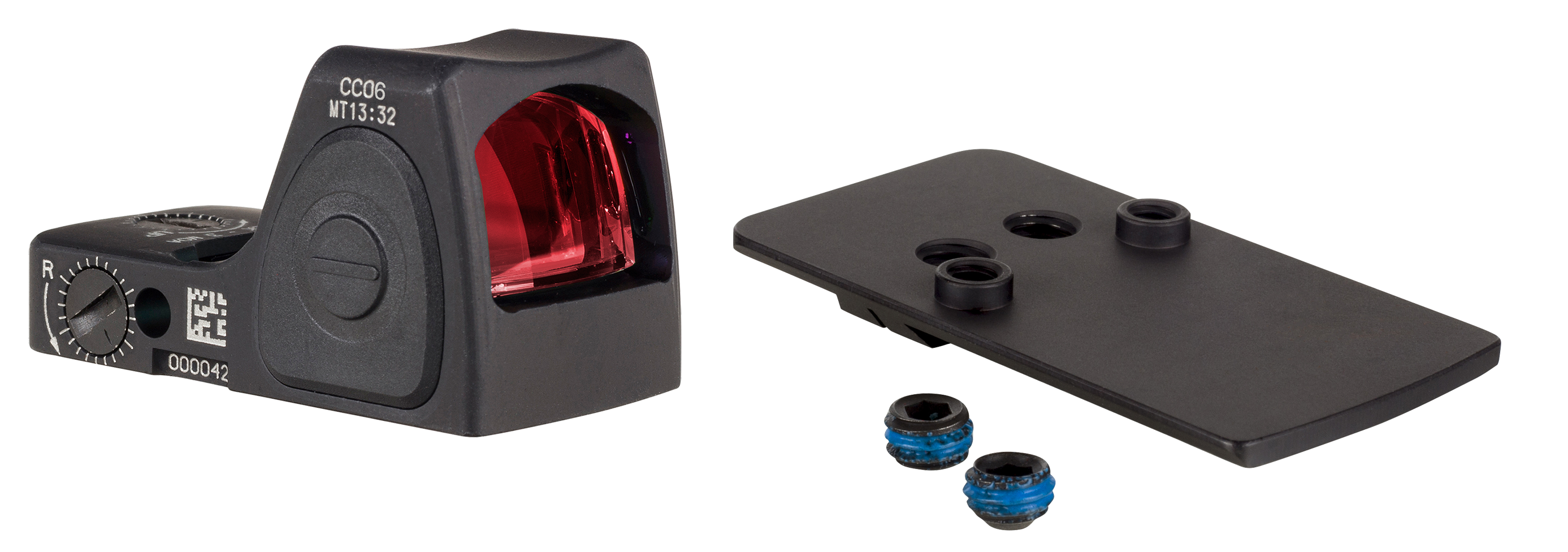 Trijicon RMRcc Red Dot Sight and Pistol Mount Combo - S&ampW M&ampP Bodyguard .380 - 6.5 MOA Dot - Rear Sight Dovetail - Trijicon