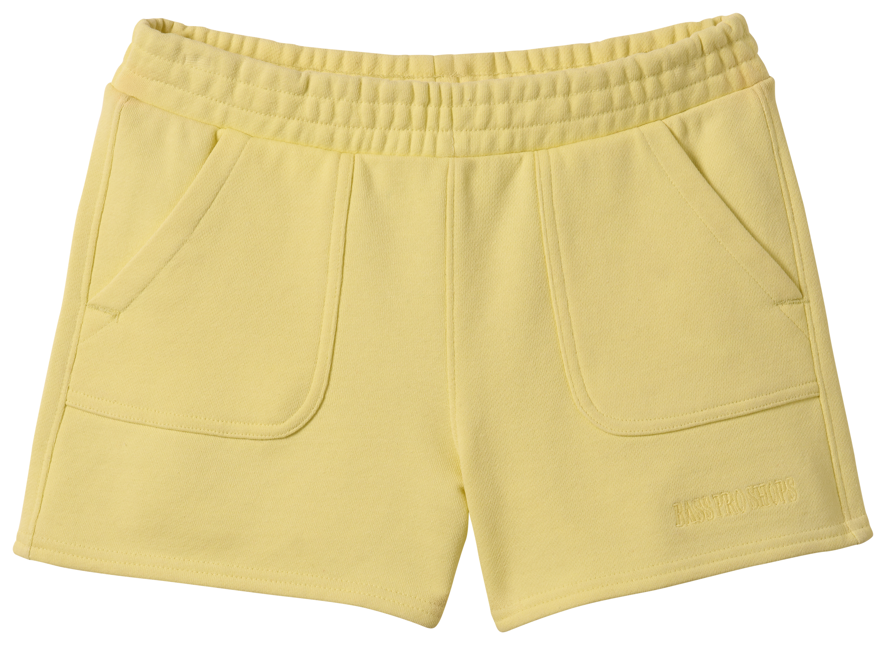 Image of Bass Pro Shops Terry Elastic-Waist Shorts for Kids - Yellow Iris