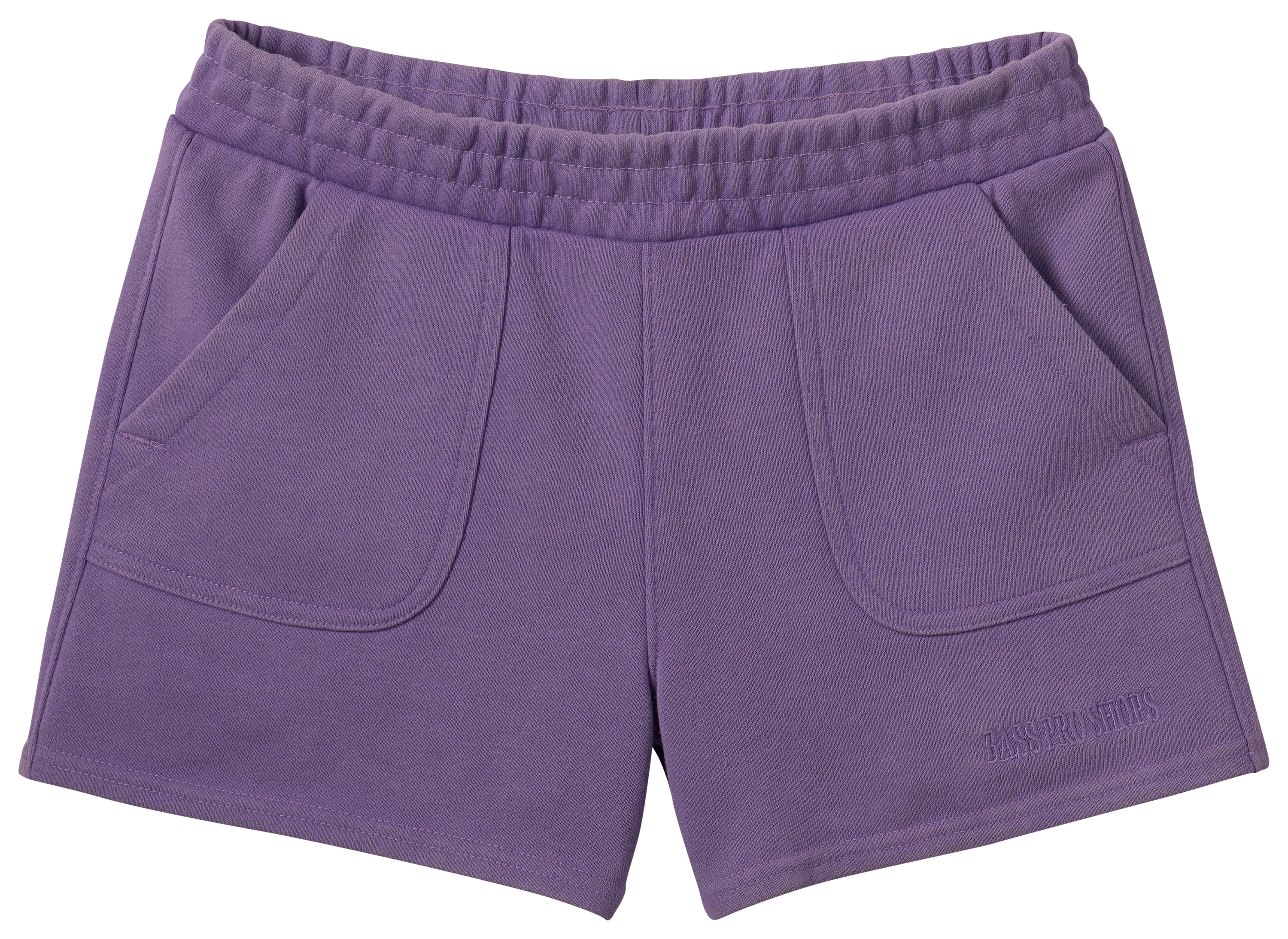 Image of Bass Pro Shops Terry Elastic-Waist Shorts for Kids - Paisley Purple