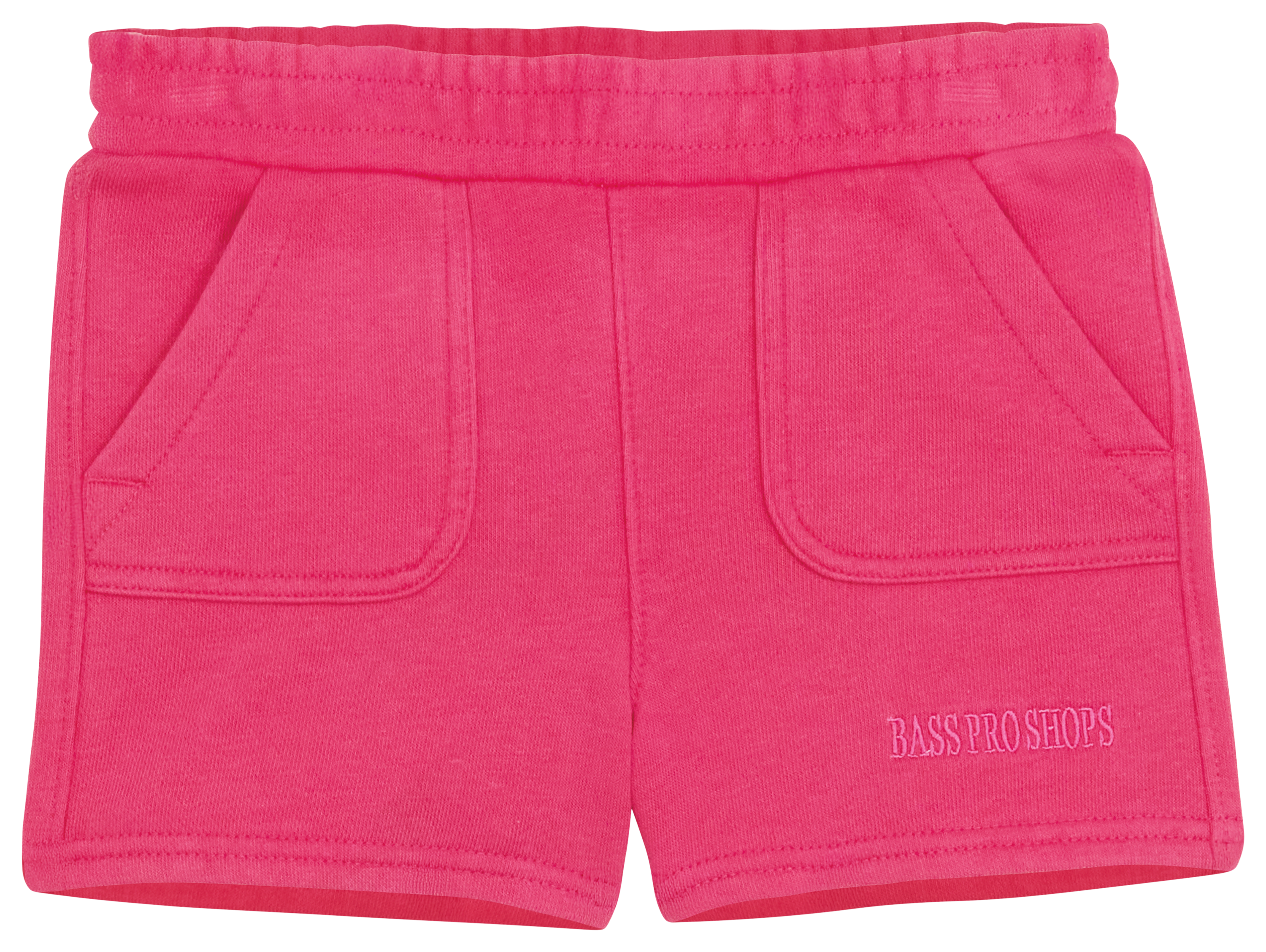 Image of Bass Pro Shops Terry Elastic-Waist Shorts for Toddlers - Fuchsia