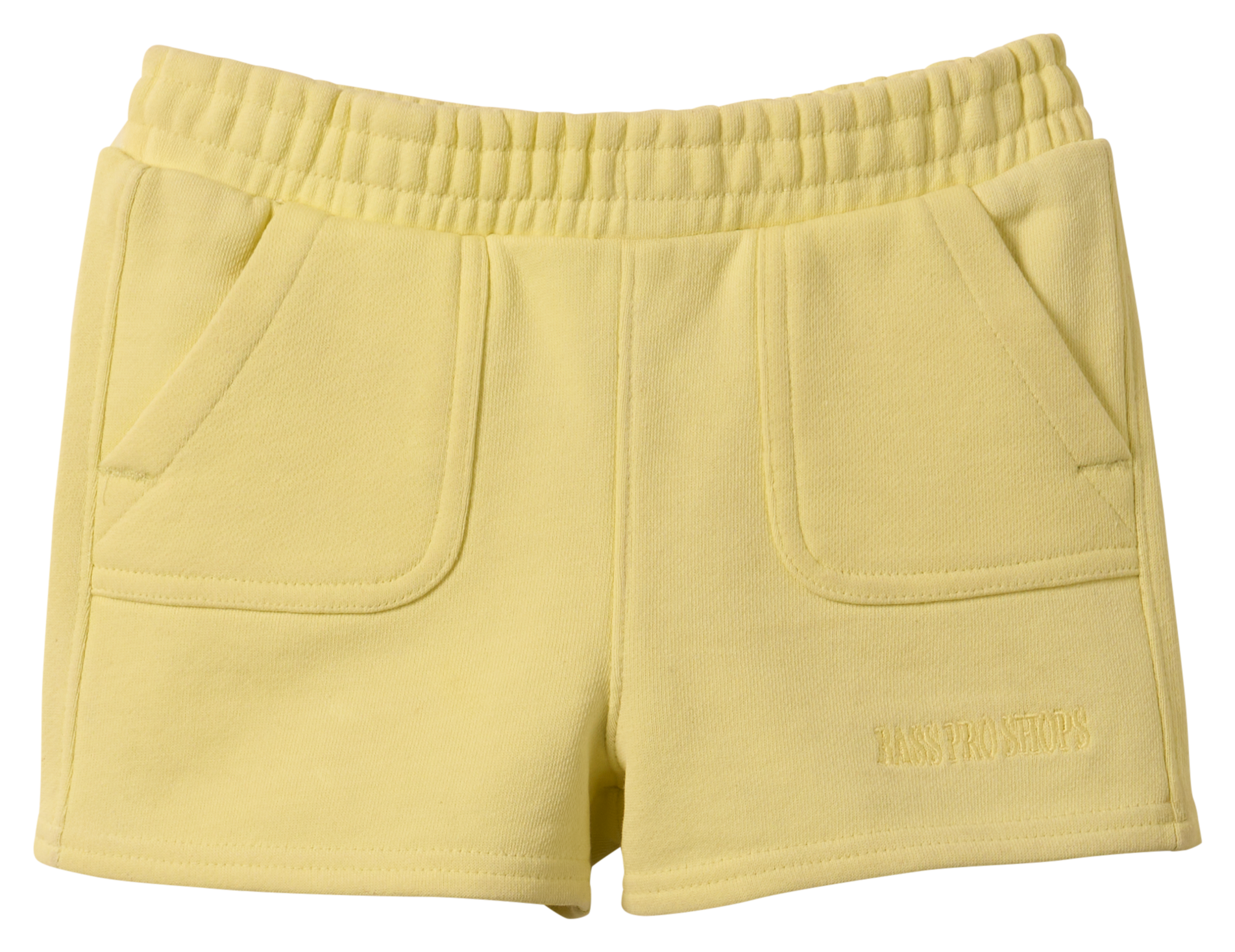 Image of Bass Pro Shops Terry Elastic-Waist Shorts for Toddlers - Yellow Iris
