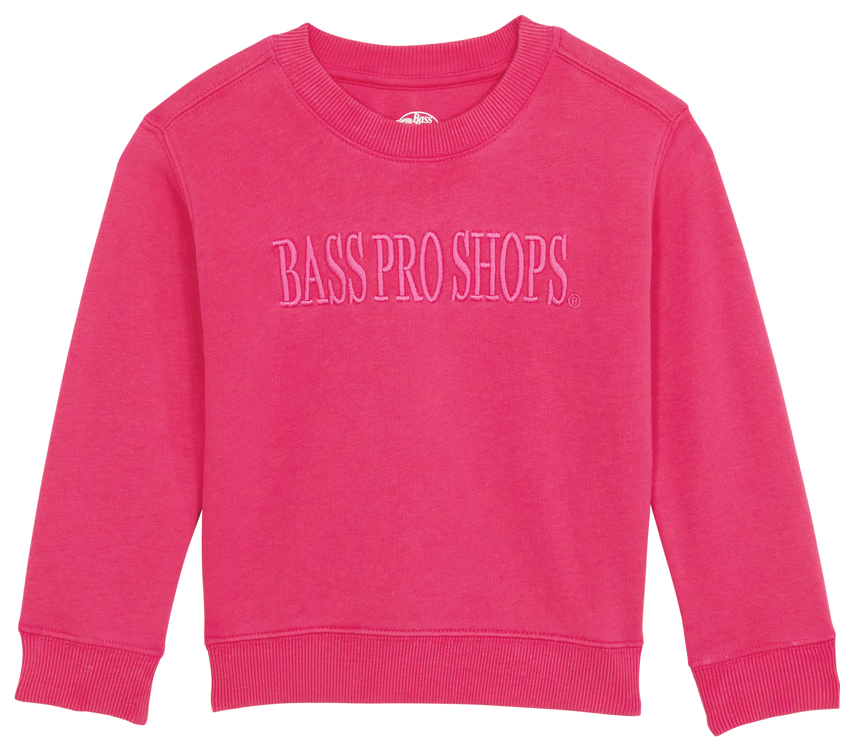 Image of Bass Pro Shops Embroidered Logo Sweatshirt for Toddlers - Fuchsia