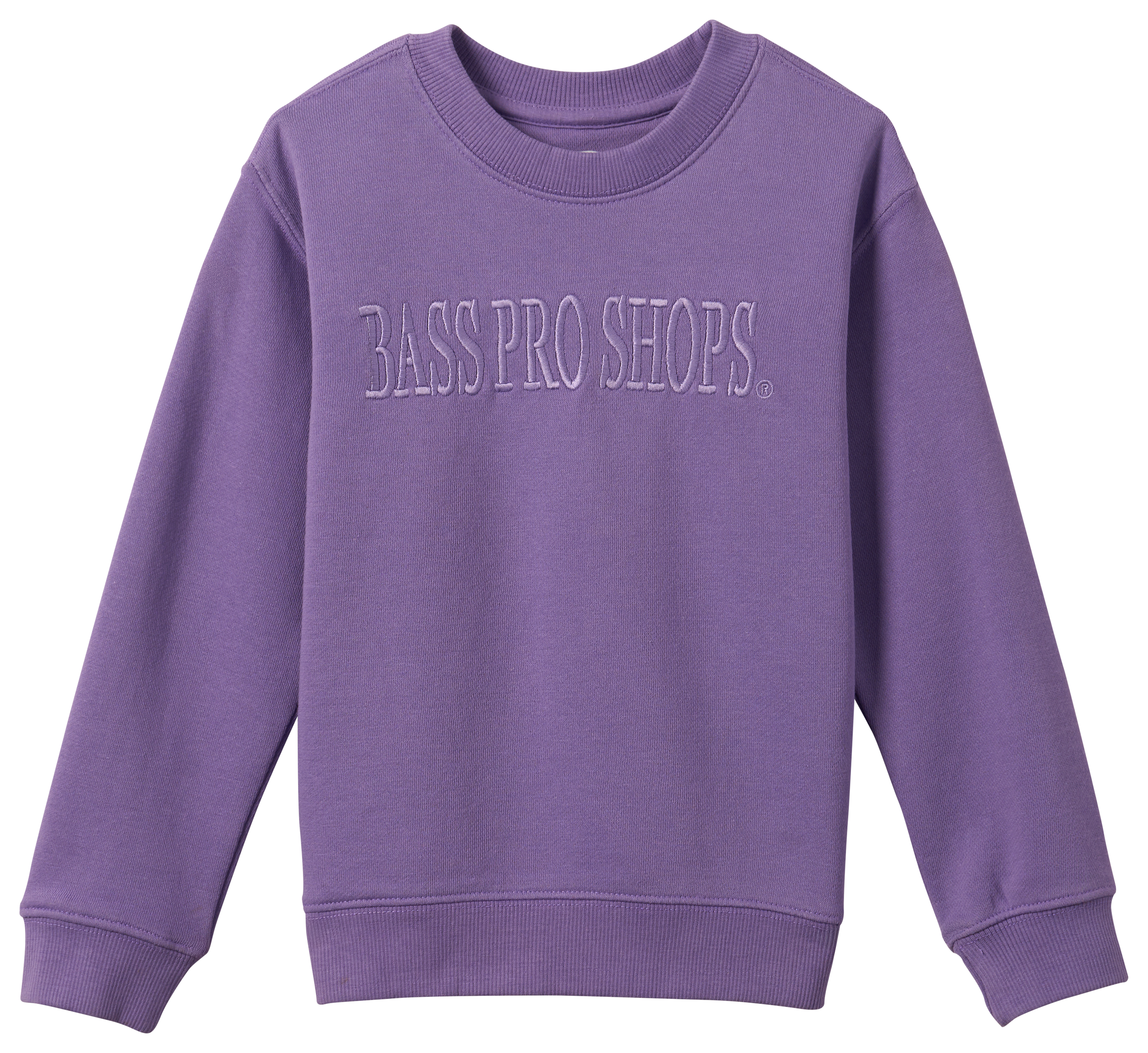 Image of Bass Pro Shops Embroidered Logo Sweatshirt for Toddlers - Paisley Purple