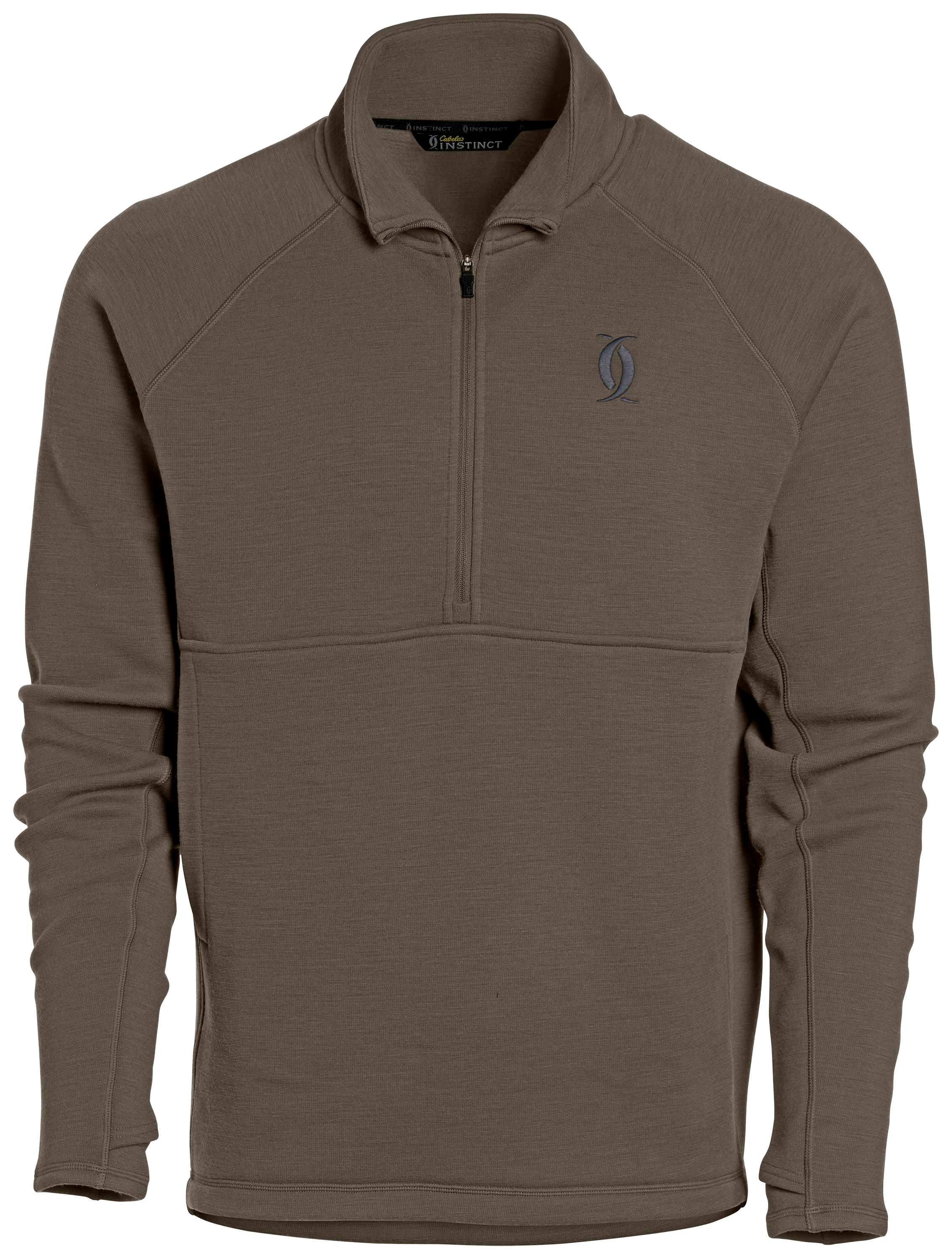 Image of Cabela's Instinct Ridge Hunter Heavyweight Merino Base Layer Quarter-Zip Pullover - Major Brown