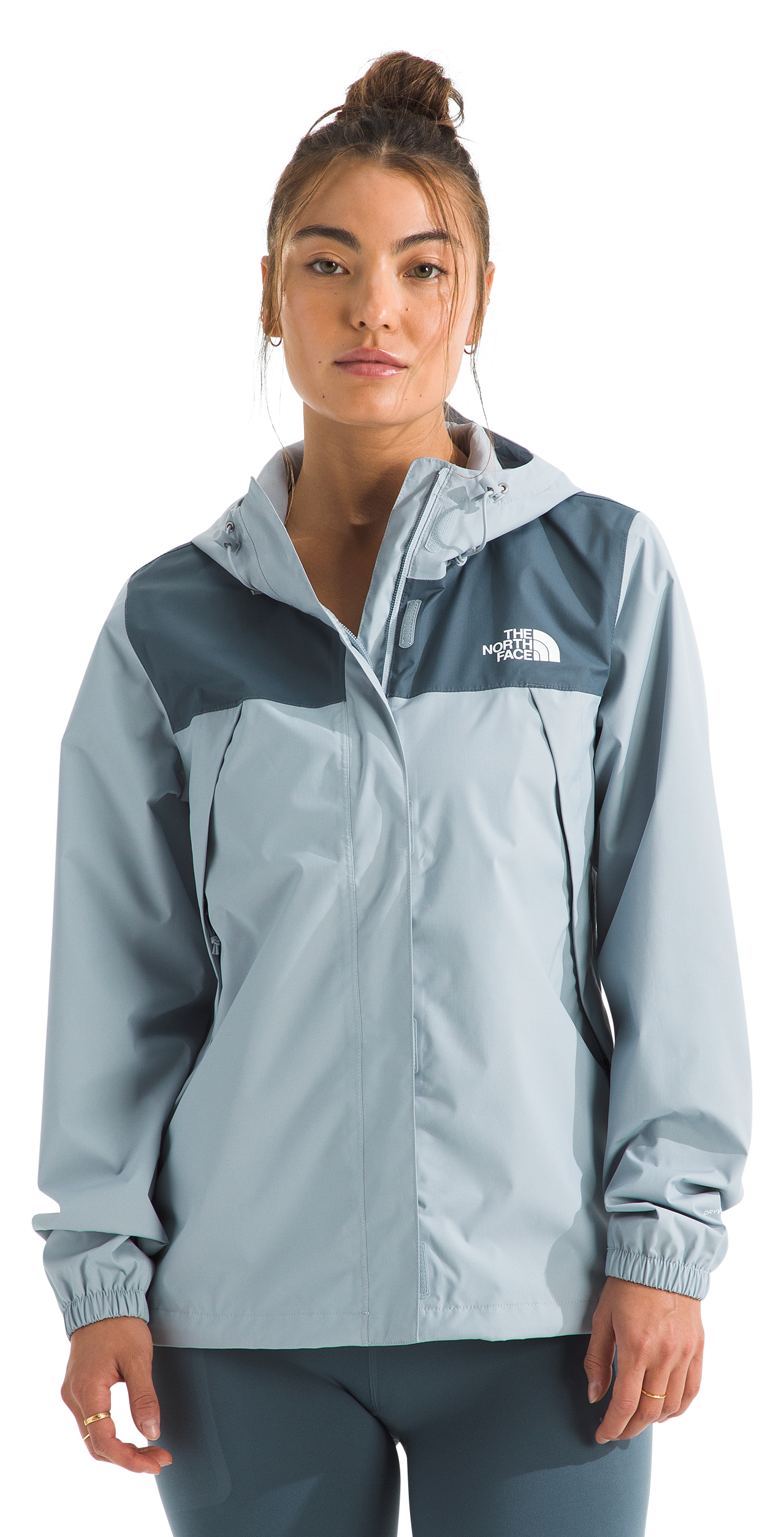 Image of The North Face Antora Rain Jacket - Frost Grey/Granite Grey