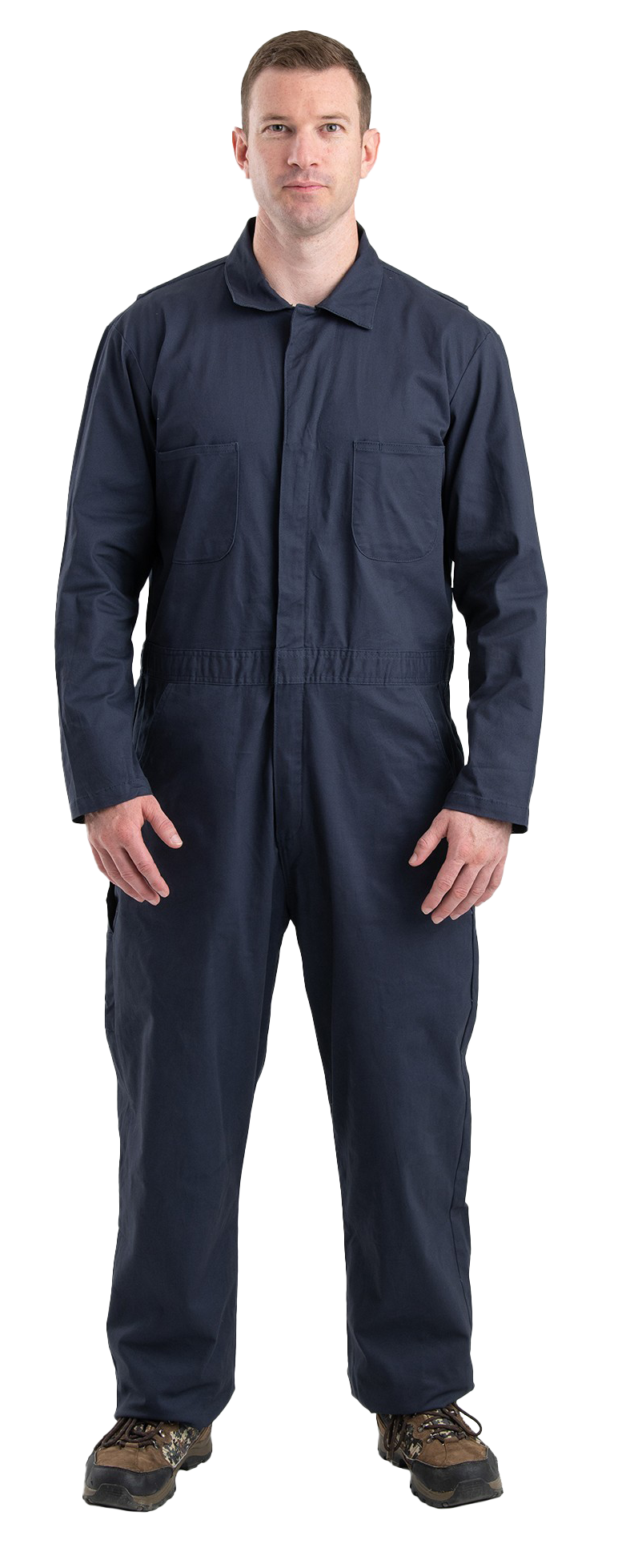 Image of Berne Highland Flex Cotton Unlined Coveralls - Navy