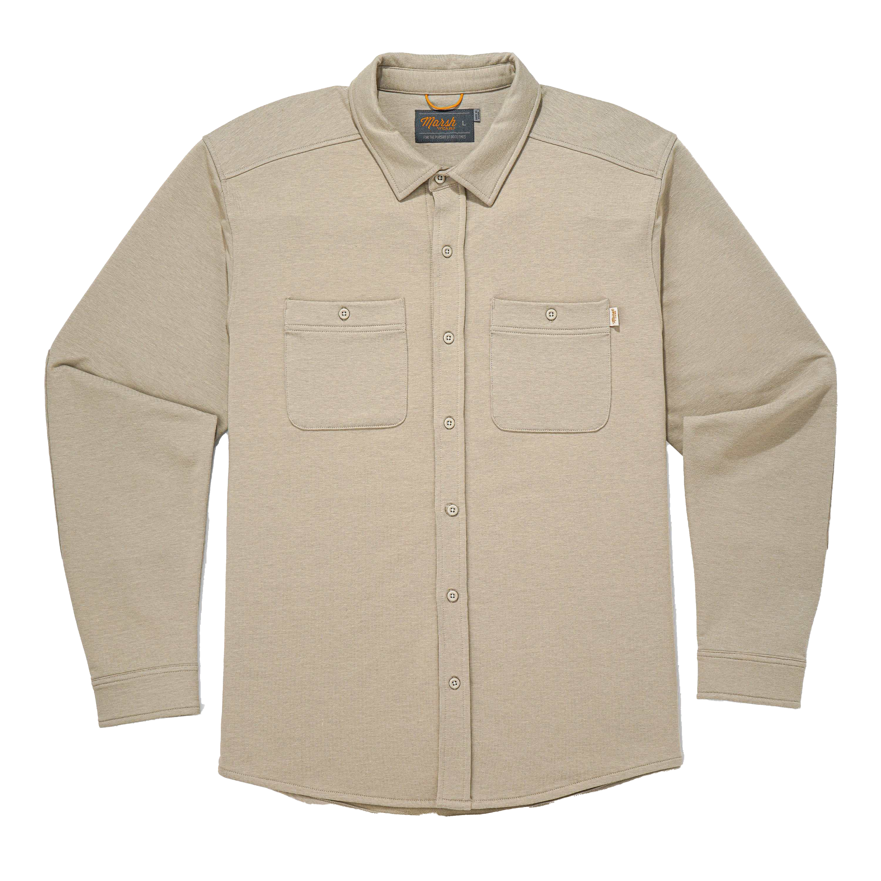 Image of Marsh Wear Fireside Long-Sleeve Overshirt - Coriander