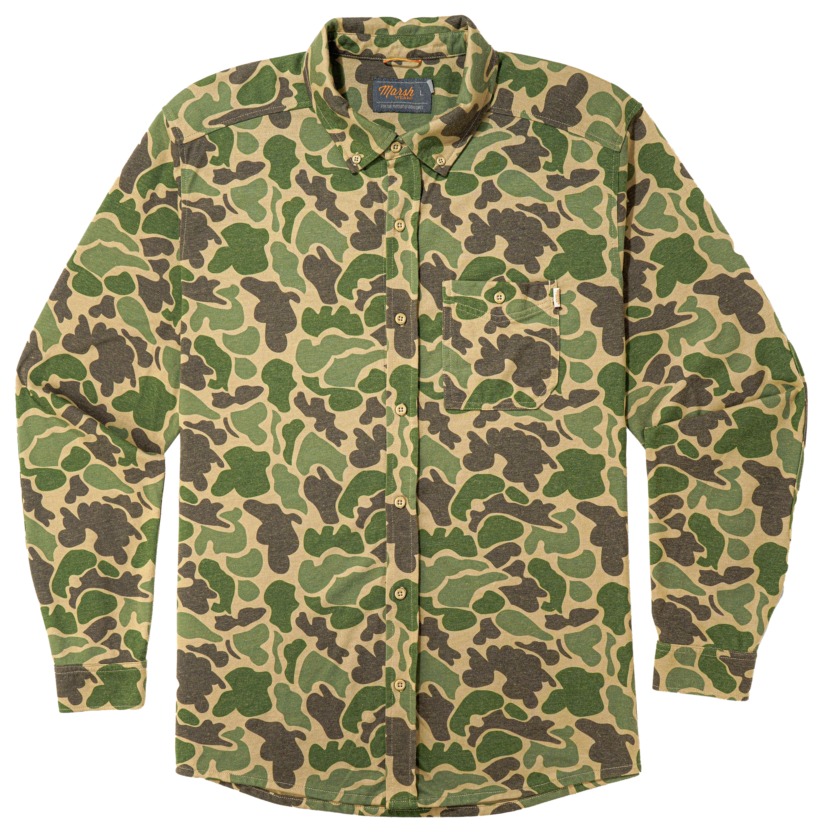 Image of Marsh Wear Lobeco Long-Sleeve Shirt - Green Mallard Camo - 2X