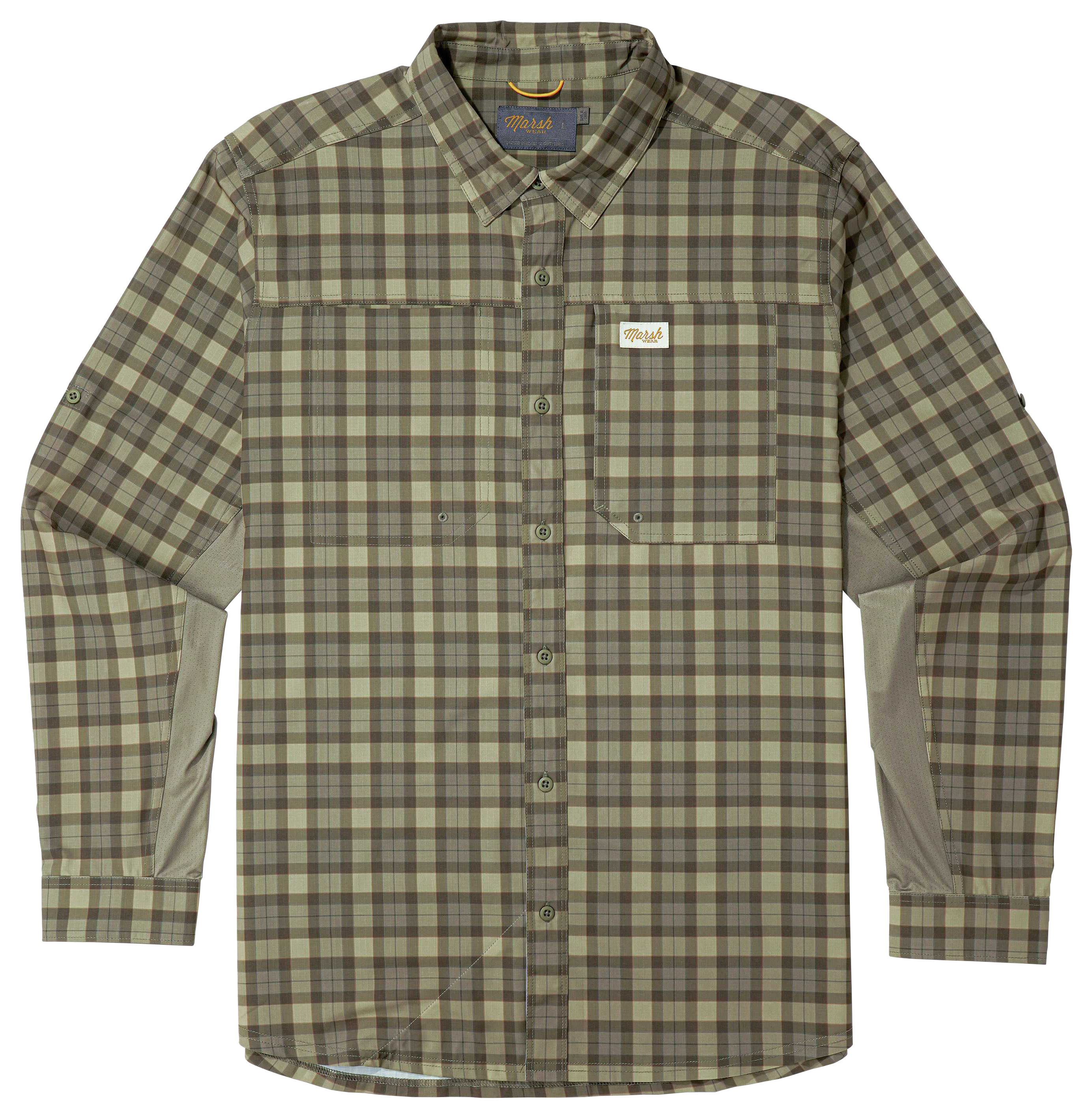 Image of Marsh Wear Lenwood Hagood Long-Sleeve Button-Down Shirt - Canteen