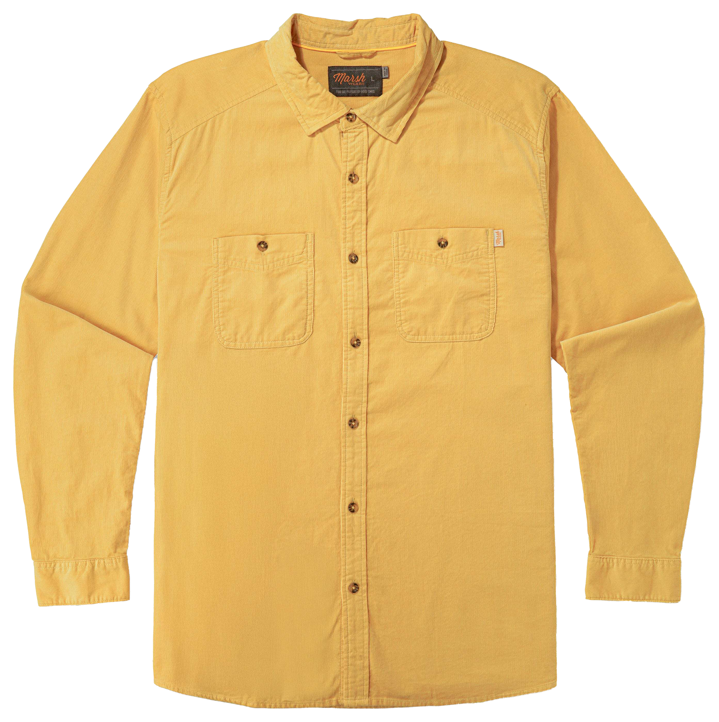Image of Marsh Wear Cody Cord Long-Sleeve Shirt - Wheat