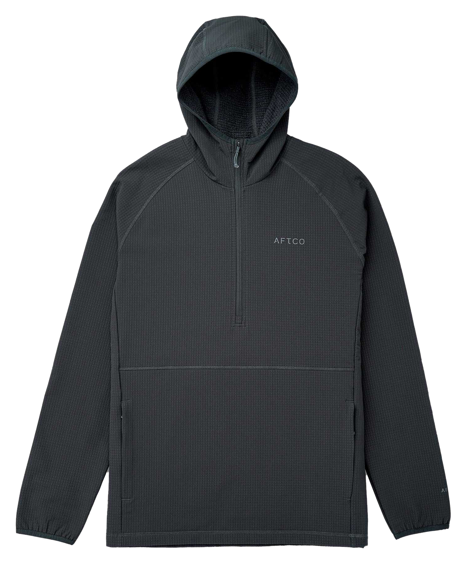 Image of AFTCO Coronado Long-Sleeve Quarter-Zip Hoodie - Black - L
