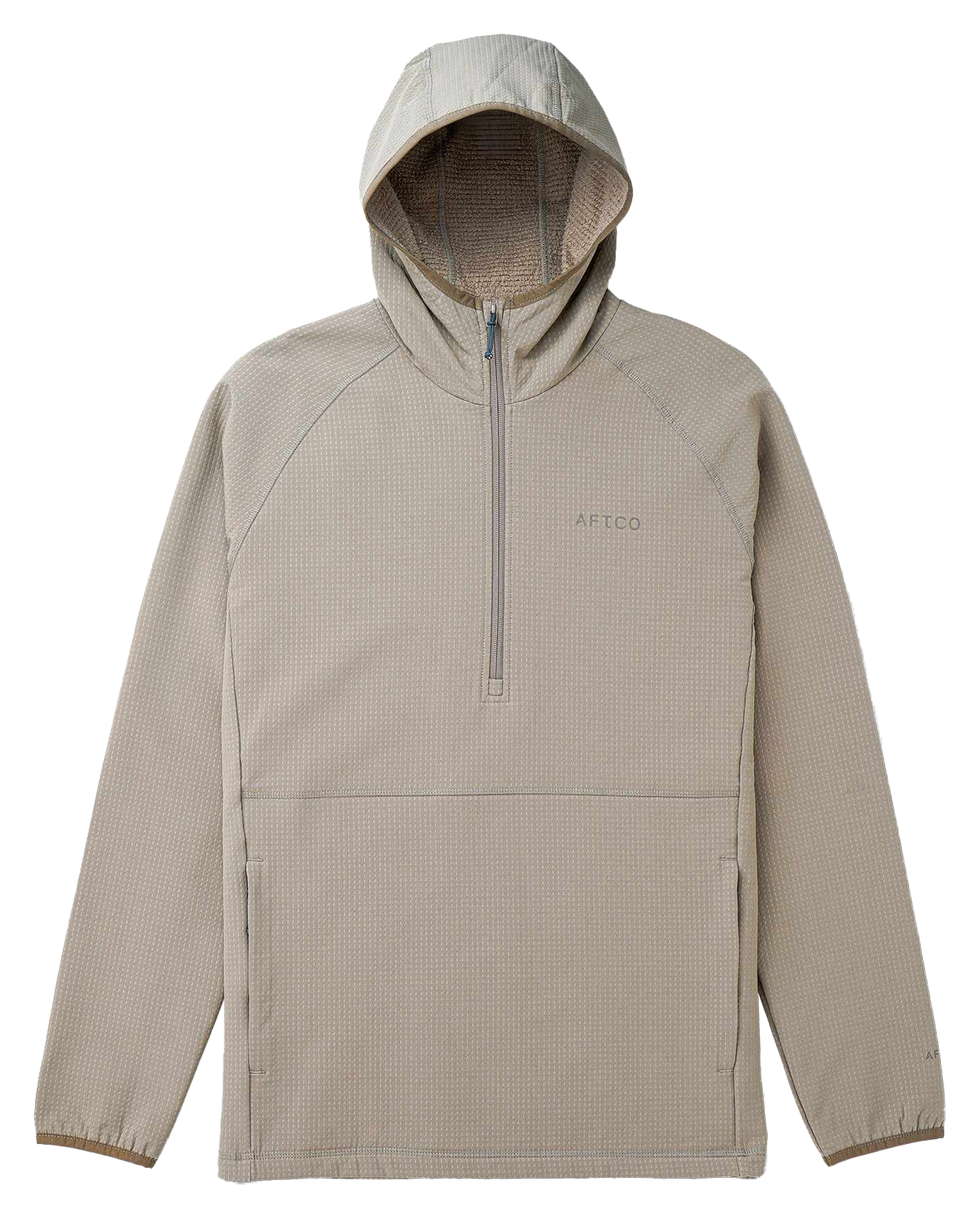 Image of AFTCO Coronado Long-Sleeve Quarter-Zip Hoodie - Oak - L