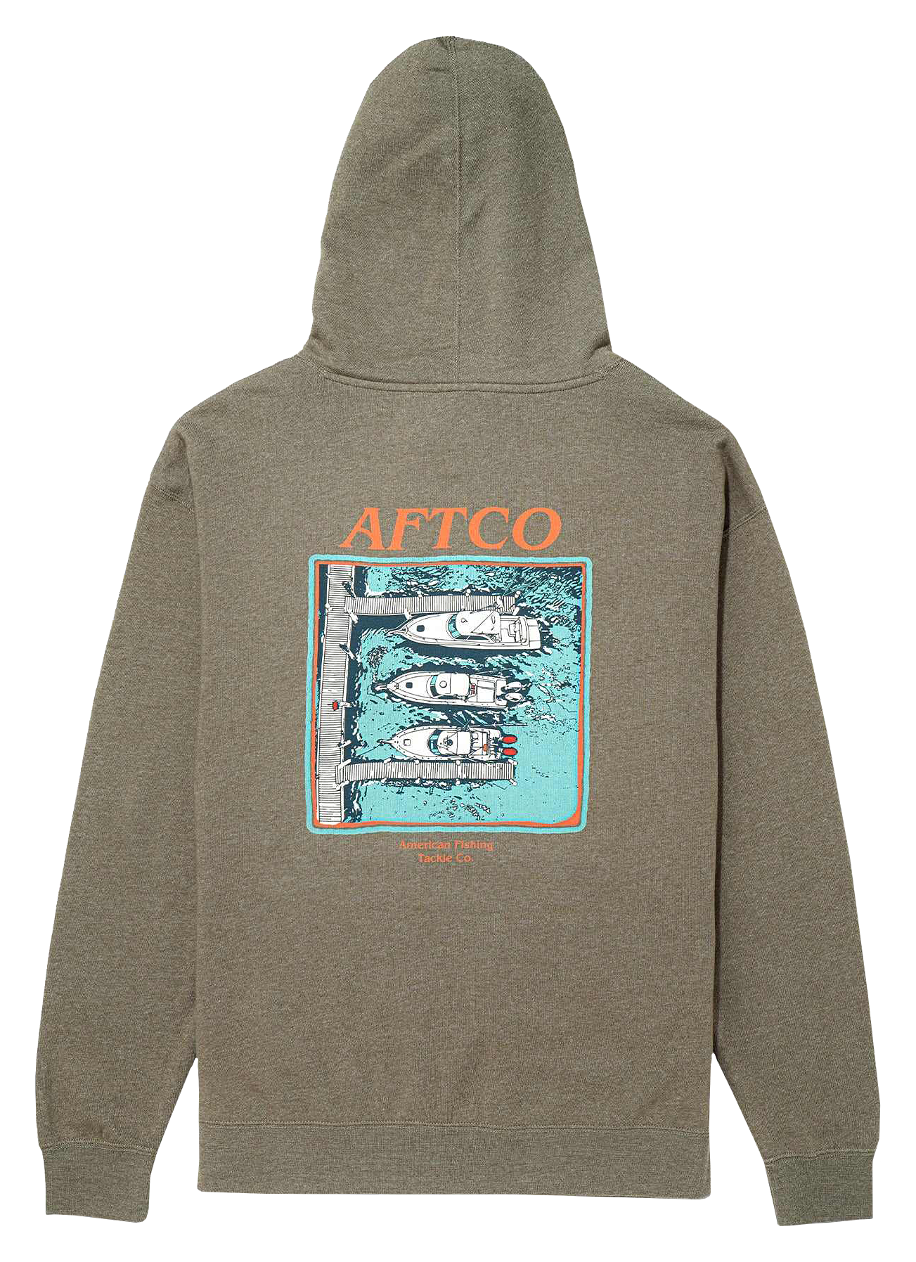 Image of AFTCO Docked Long-Sleeve Pullover Hoodie - Chocolate Chip Heather