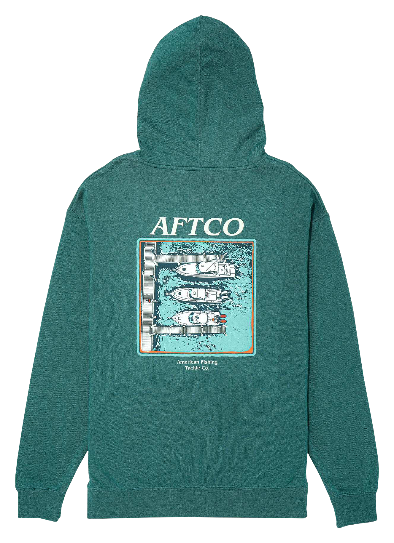 Image of AFTCO Docked Long-Sleeve Pullover Hoodie - Dark Sea