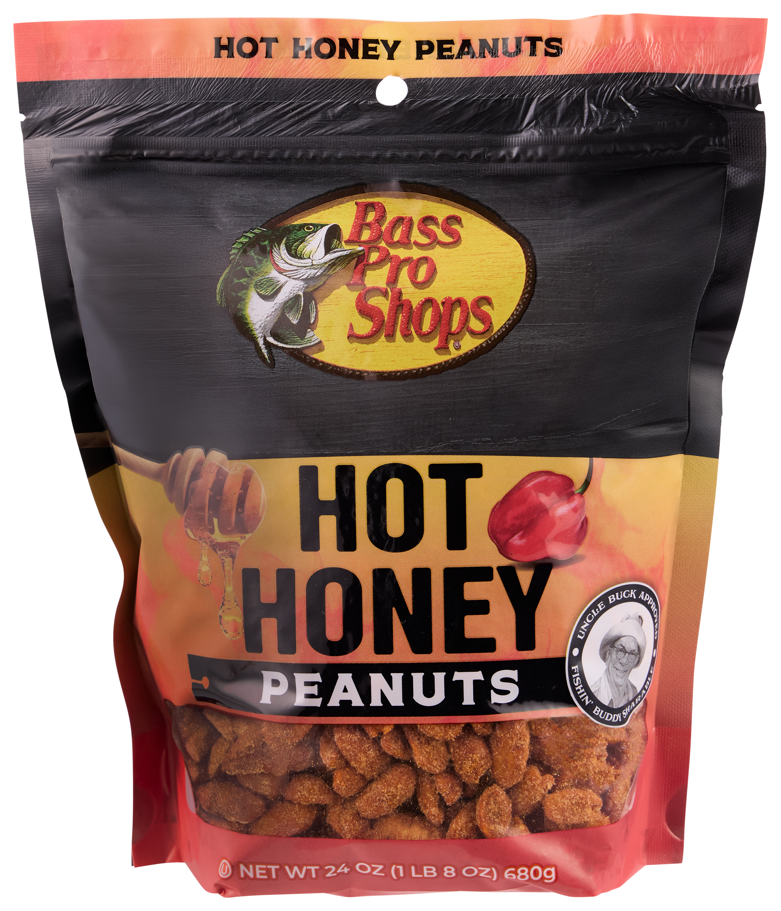 Image of Bass Pro Shops Uncle Buck's 24-Oz. Hot Honey Peanuts